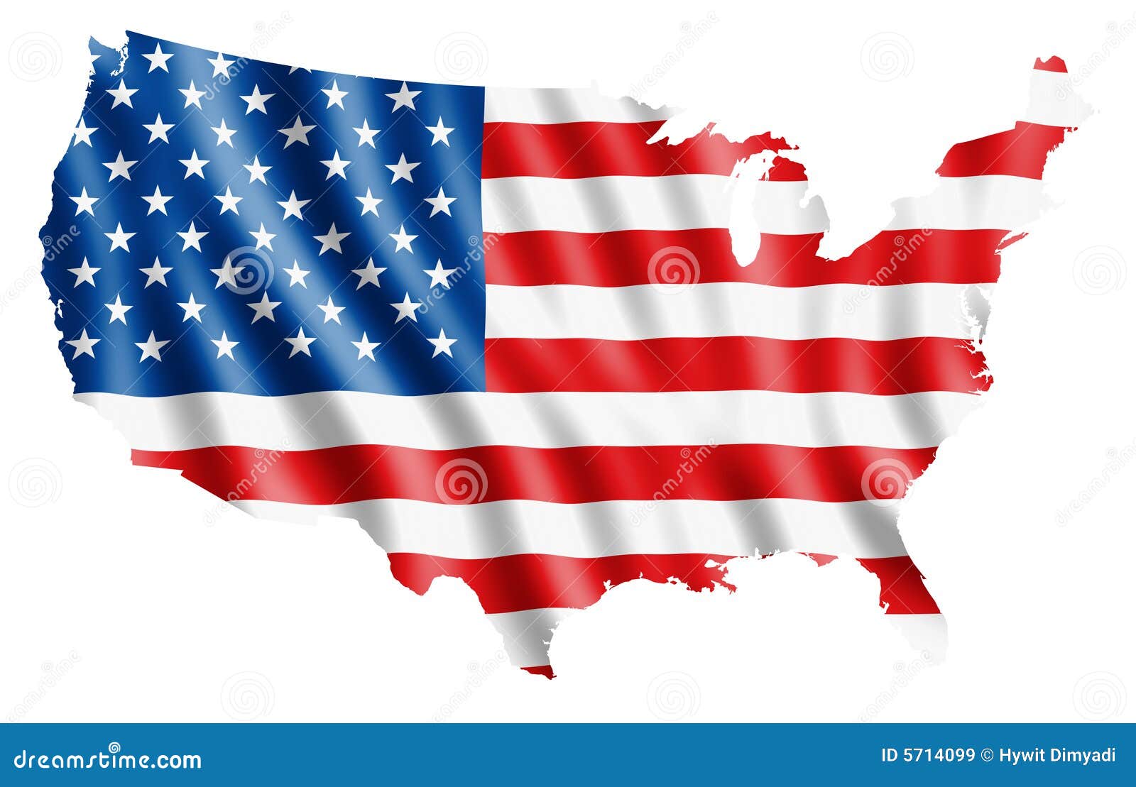Map Of Usa With Flag Royalty Free Stock Images Image 5714099