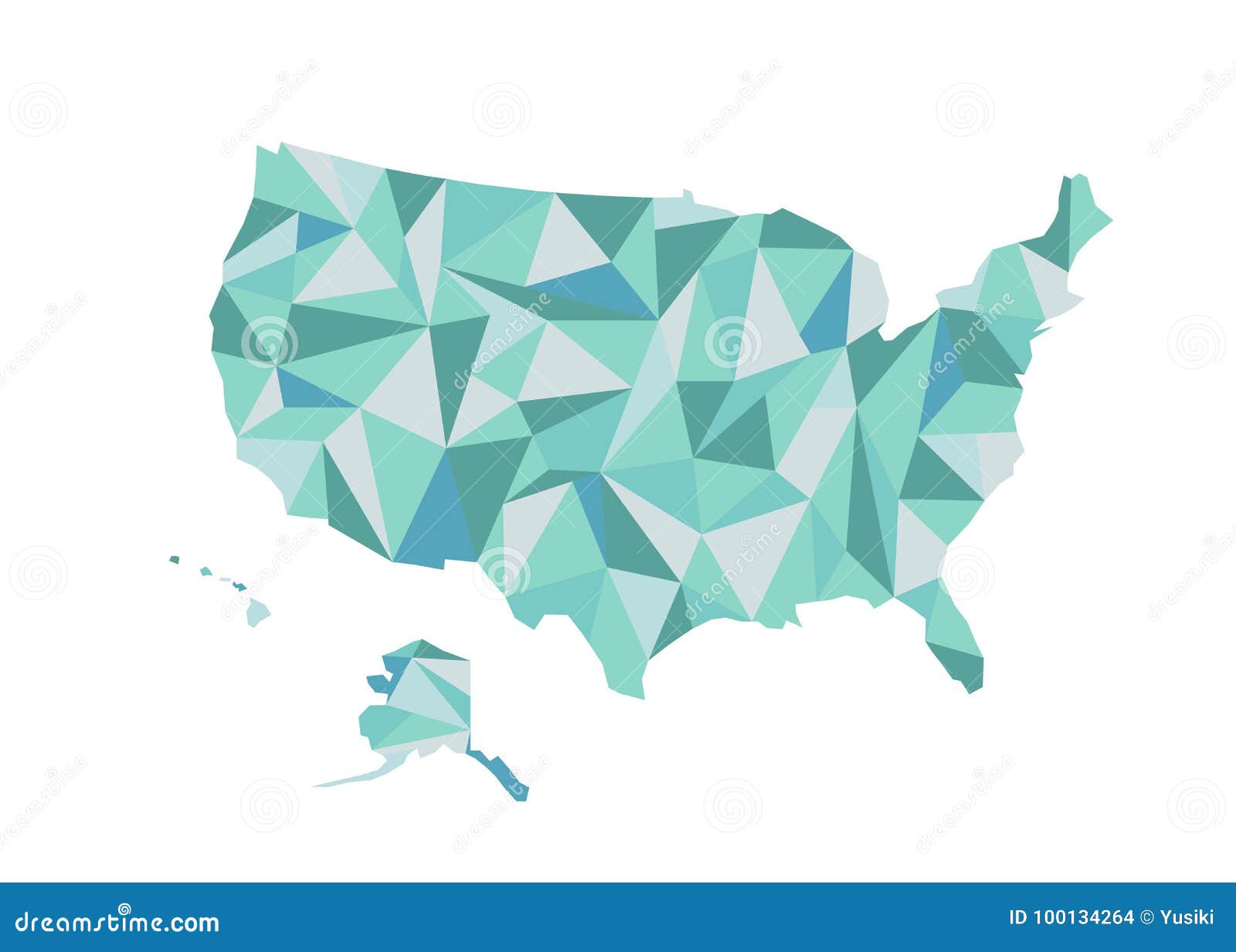 Map of USA. Isolated Illustration Stock Vector - Illustration of ...