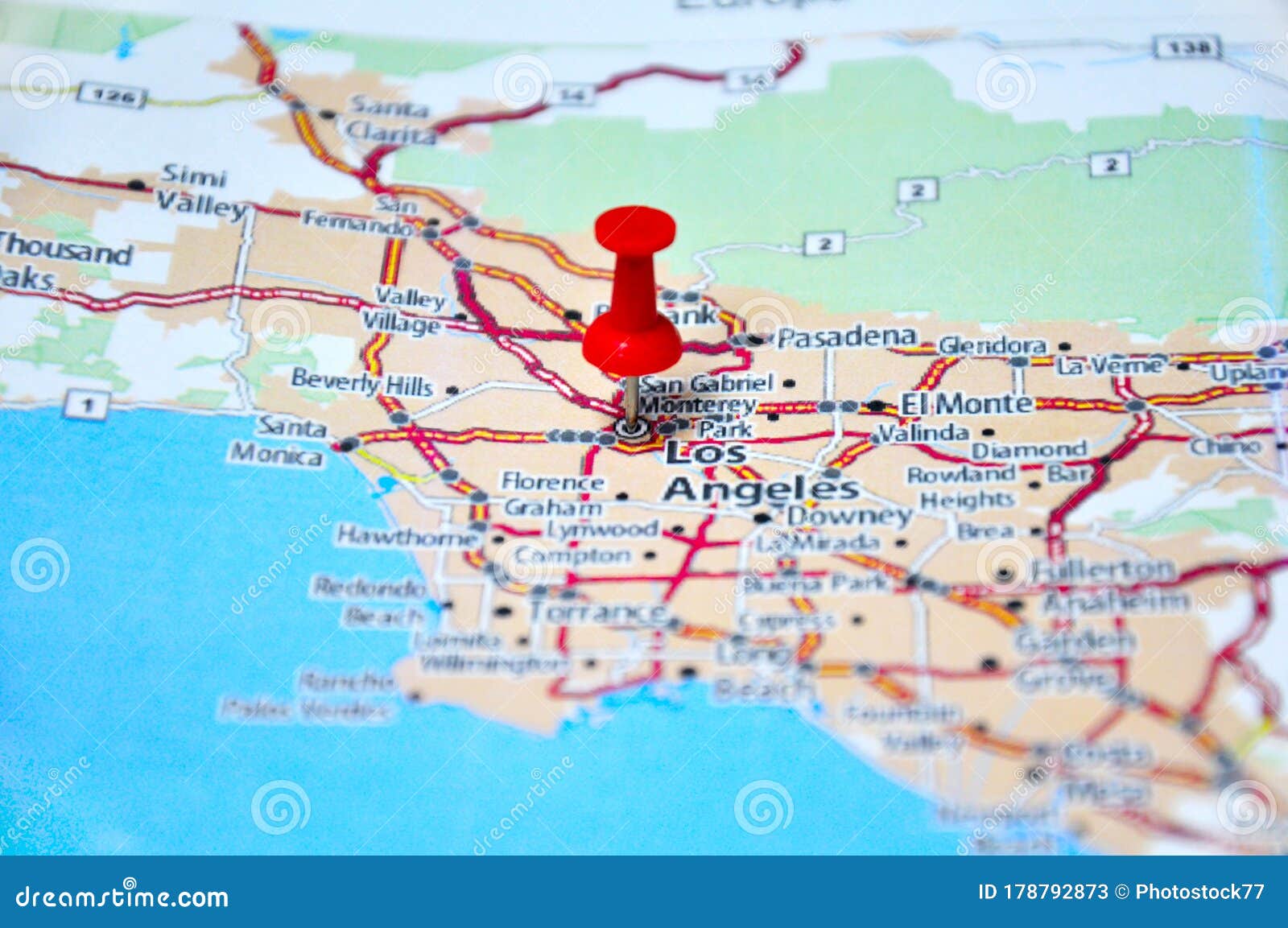 Los Angeles USA Map
