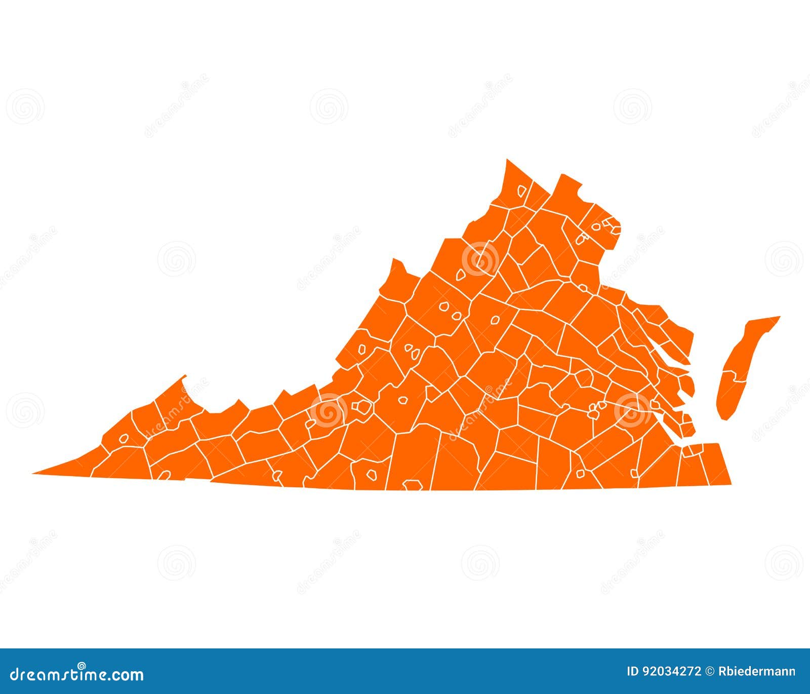 Map of Virginia stock vector. Illustration of travel 92034272