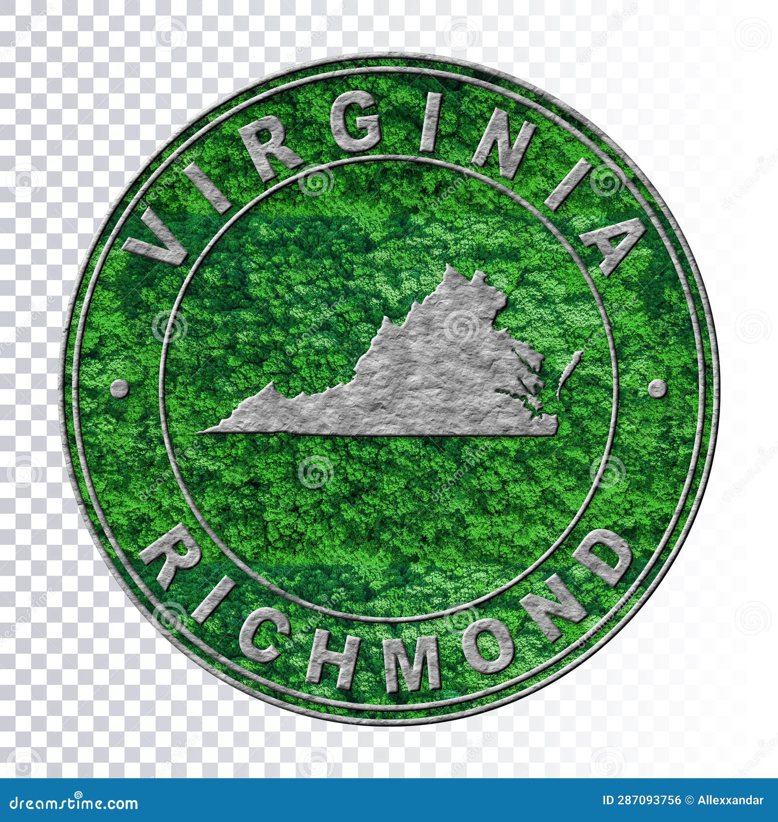 Map of Virginia, Environment Concept, Co2 Emission Concept Stock