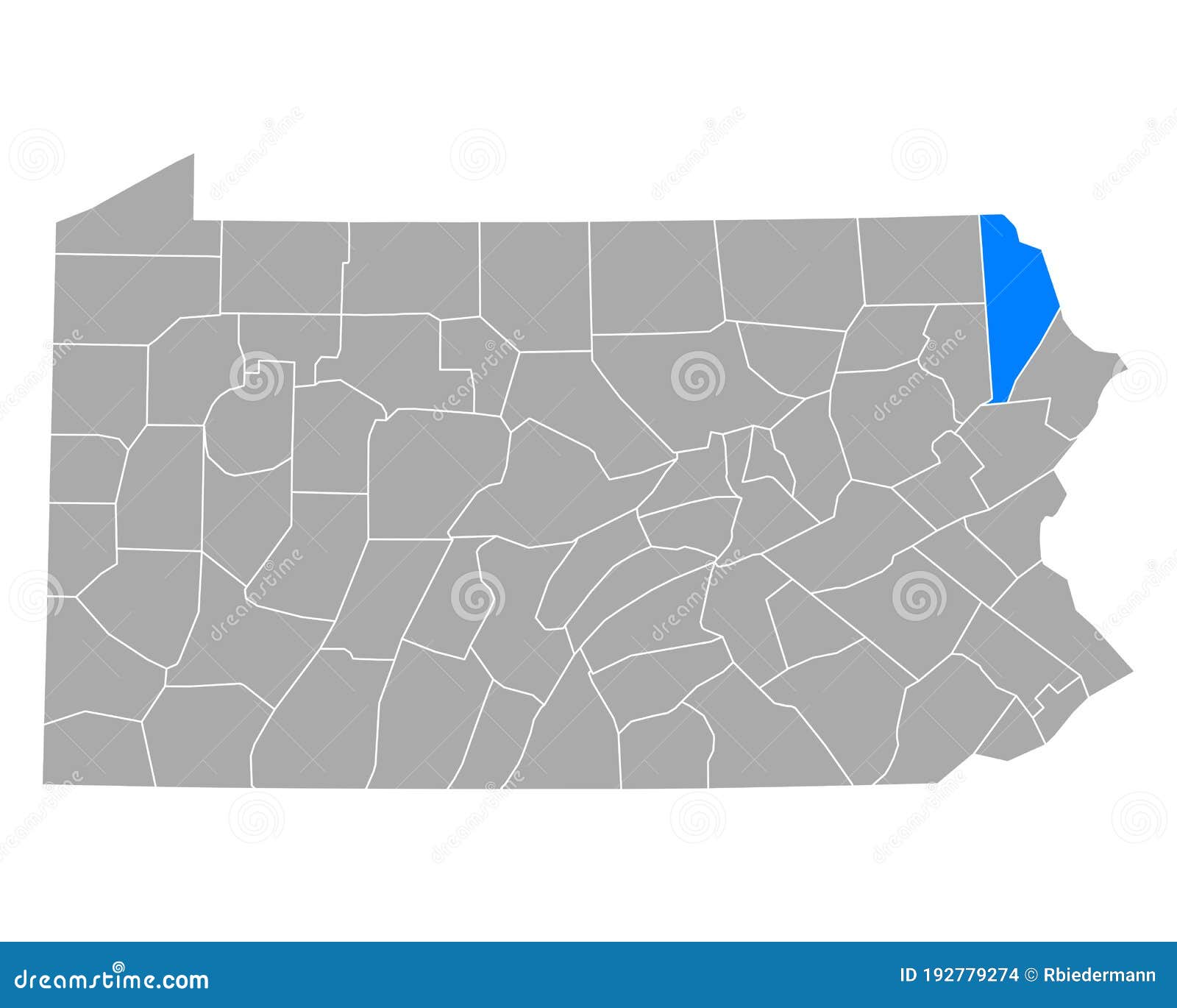 Map of Wayne in Pennsylvania Stock Vector Illustration of travel, cartography 192779274
