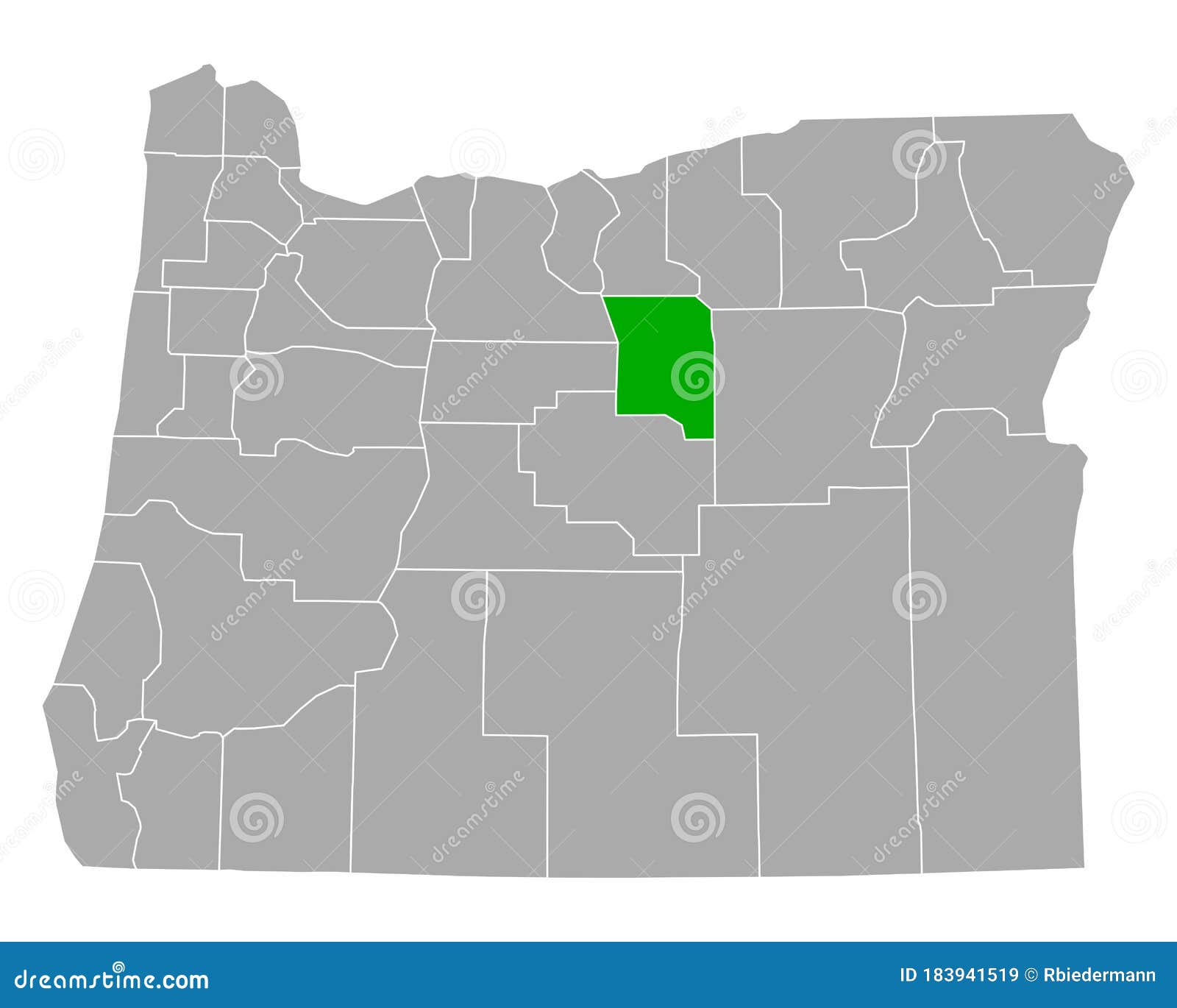 Map of Wheeler in Oregon stock vector. Illustration of region 183941519