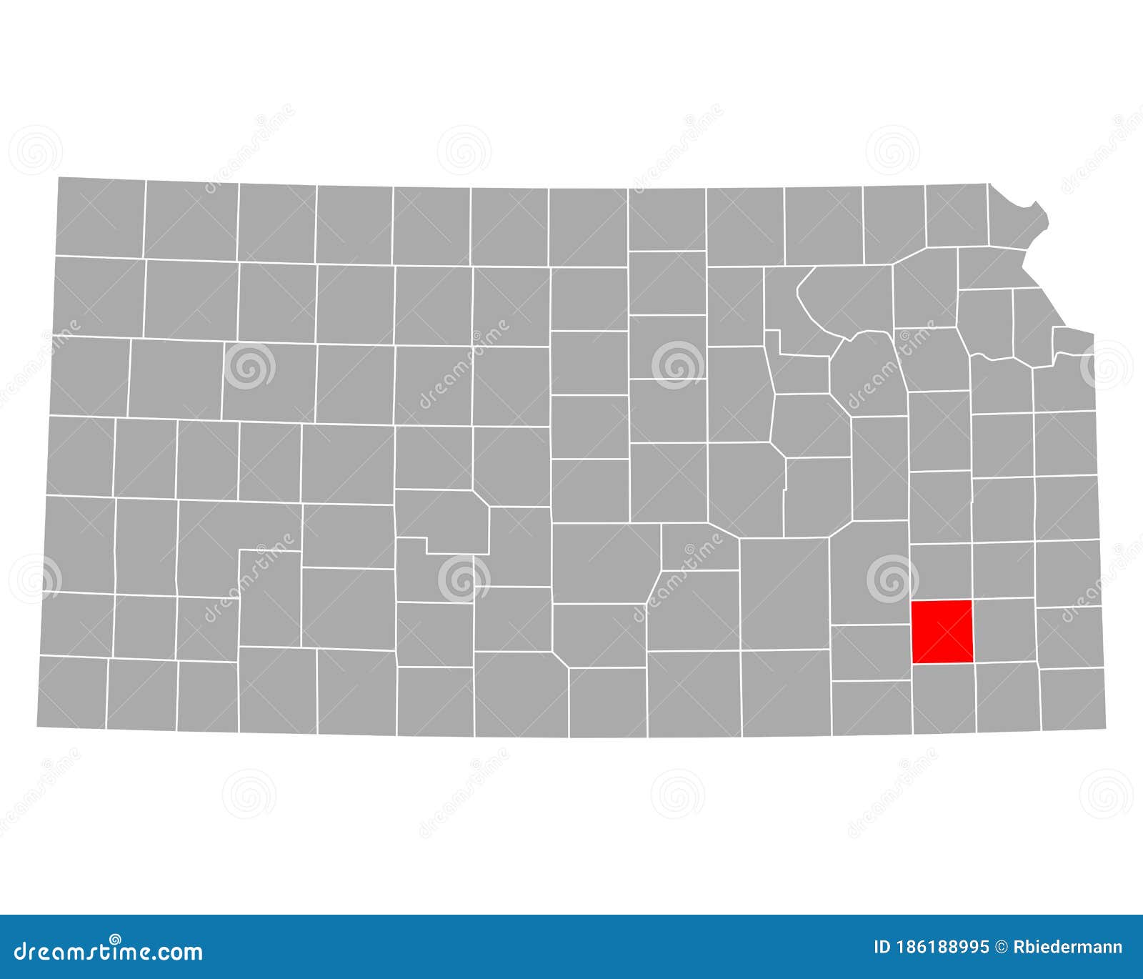 Map of Wilson in Kansas stock vector. Illustration of background