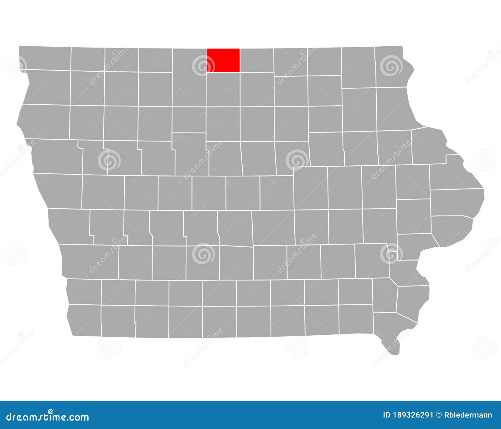 Map of Winnebago in Iowa stock vector. Illustration of cartography