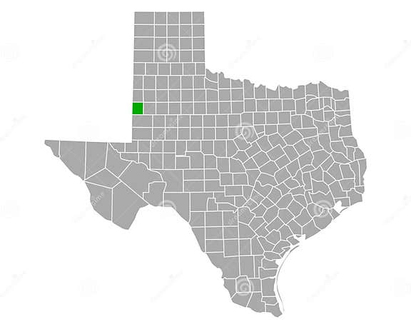 Map of Yoakum in Texas stock vector. Illustration of isolated - 187497673