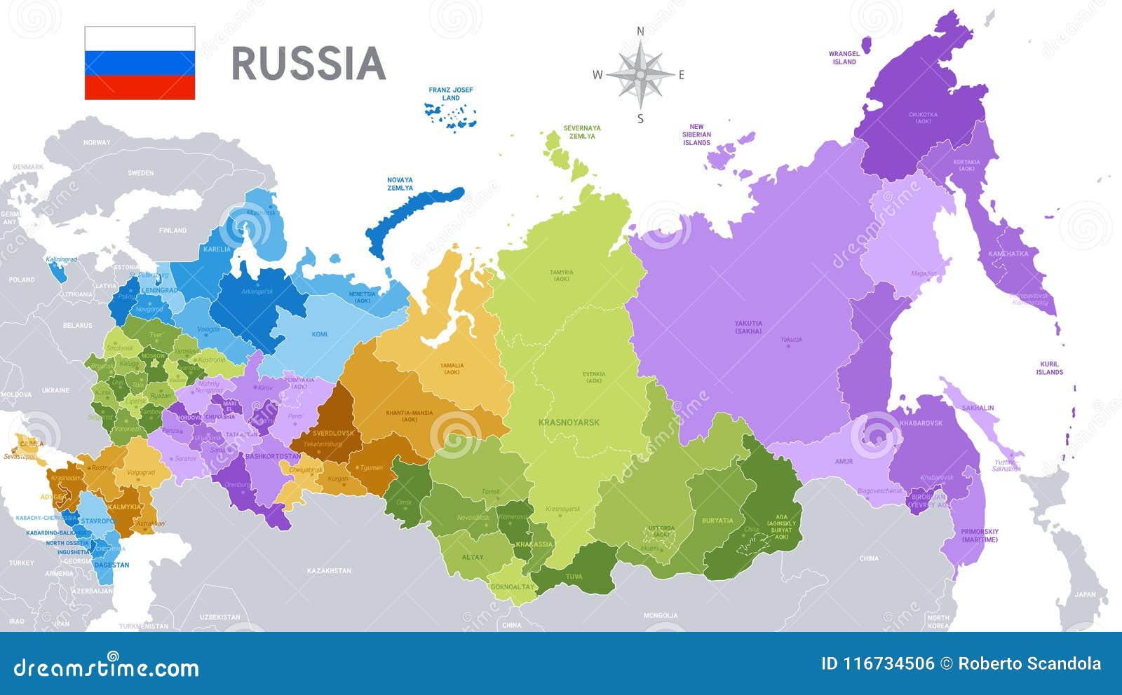 Vetores de Federação Russa Detalhou Mapa Com Regiões E Cidades Do País e  mais imagens de Mapa - iStock