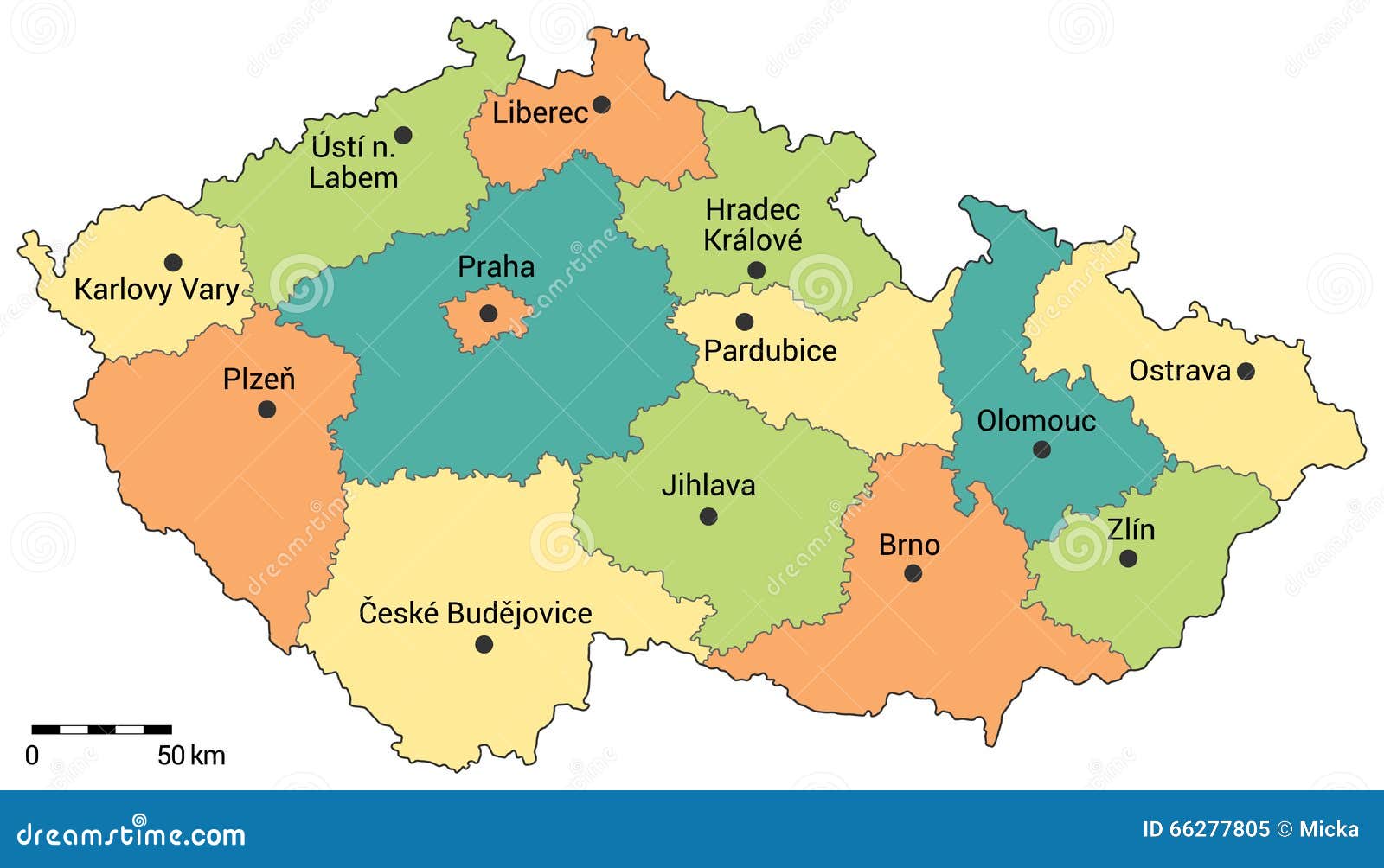 Mapa De Republica Checa MAPA
