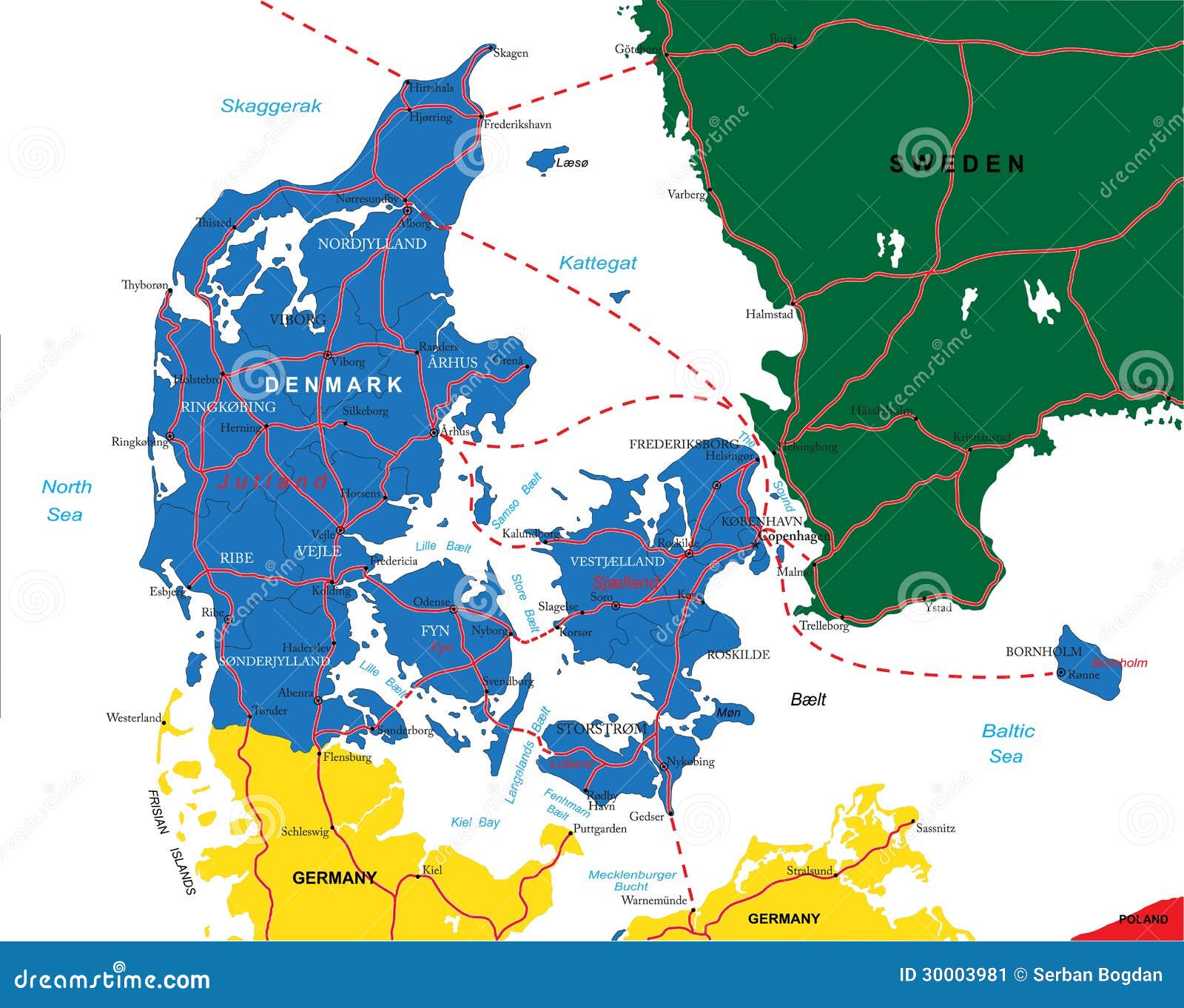 Escandinávia, Uma Sub-região Do Mapa Político Do Norte Da Europa Ilustração  do Vetor - Ilustração de atlas, jutland: 249968413