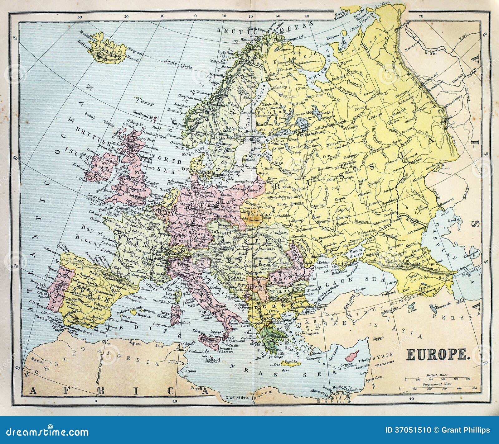 Mapa antiguo de Europa foto de archivo. Imagen de geografía - 37051510