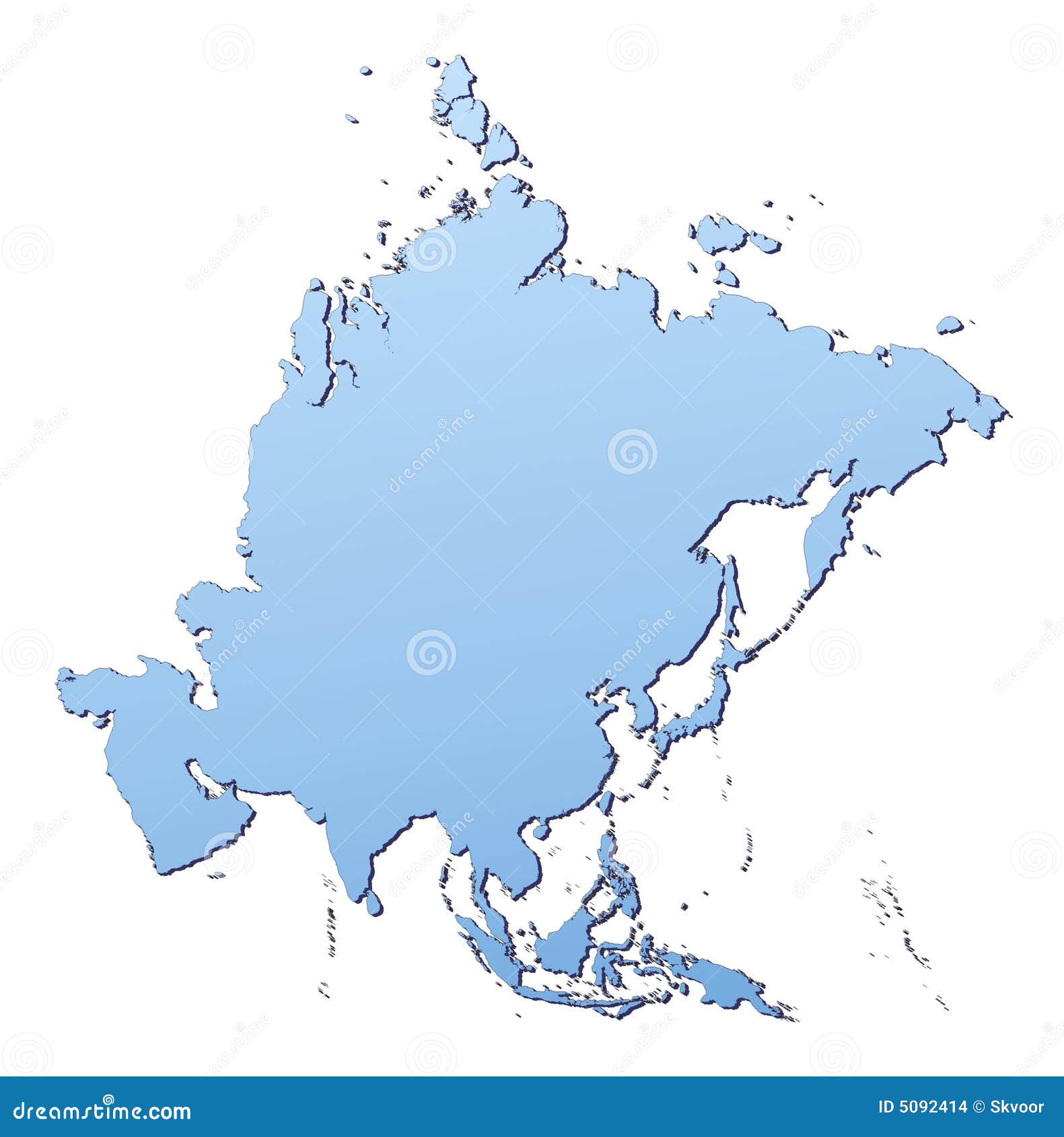 Mapa azji ilustracji. Ilustracja złożonej z azja, kontynent - 5092414