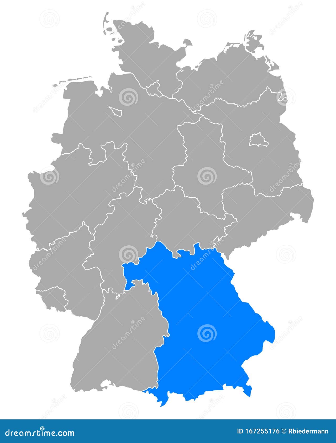 Bawaria mapa europy niemcy Mapa Niemiec