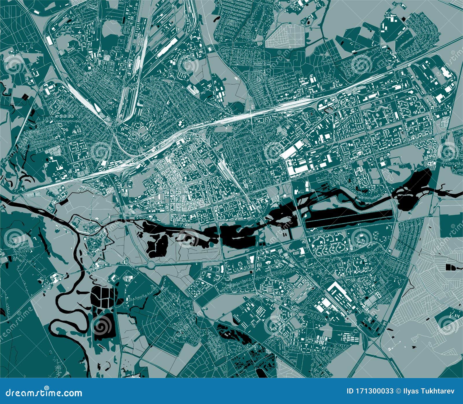 Mapa Da Cidade De Brest Belarus Ilustração Stock - Ilustração de