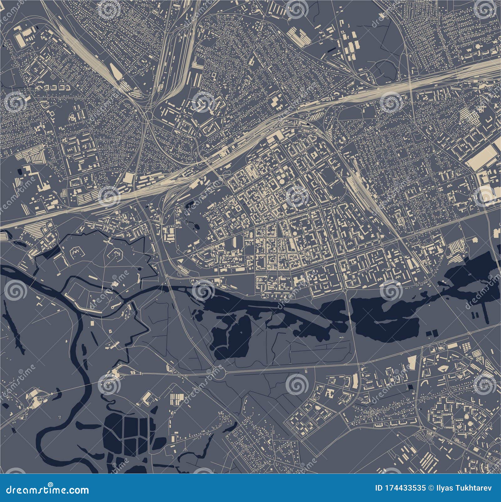 Mapa Da Cidade De Brest Belarus Ilustração Stock - Ilustração de urbano