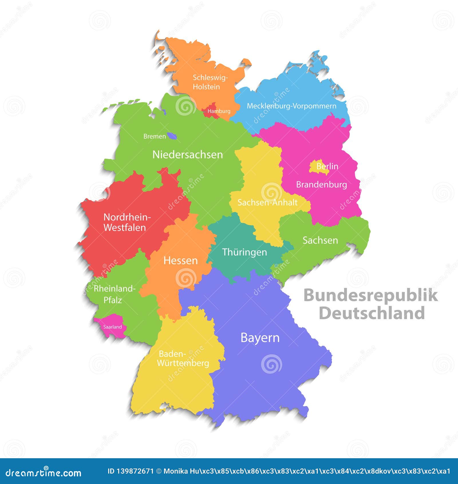 Mapa De Alemania Nuevo Mapa Detallado Político Regiones Individuales