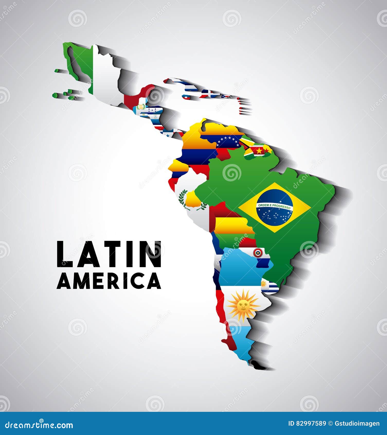 Mapa de América latina stock de ilustración. Ilustración de planeta -  82997589, image size:1505x1690