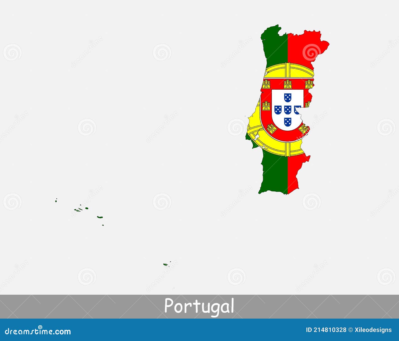 bandeira do mapa de portugal. ilustração vetorial com um mapa da europa e  país destacado com bandeira nacional 5175932 Vetor no Vecteezy