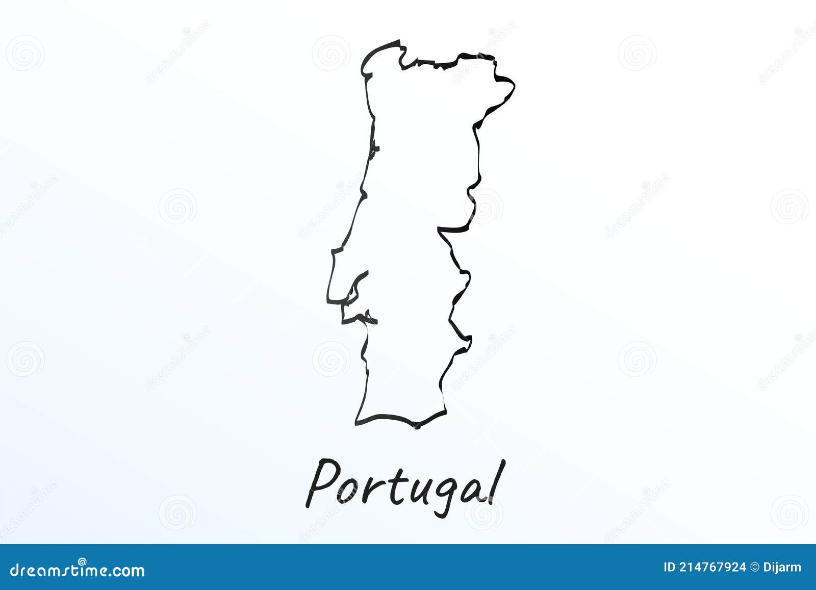 desenho à mão livre do mapa de portugal no fundo branco. 6897864 Vetor no  Vecteezy