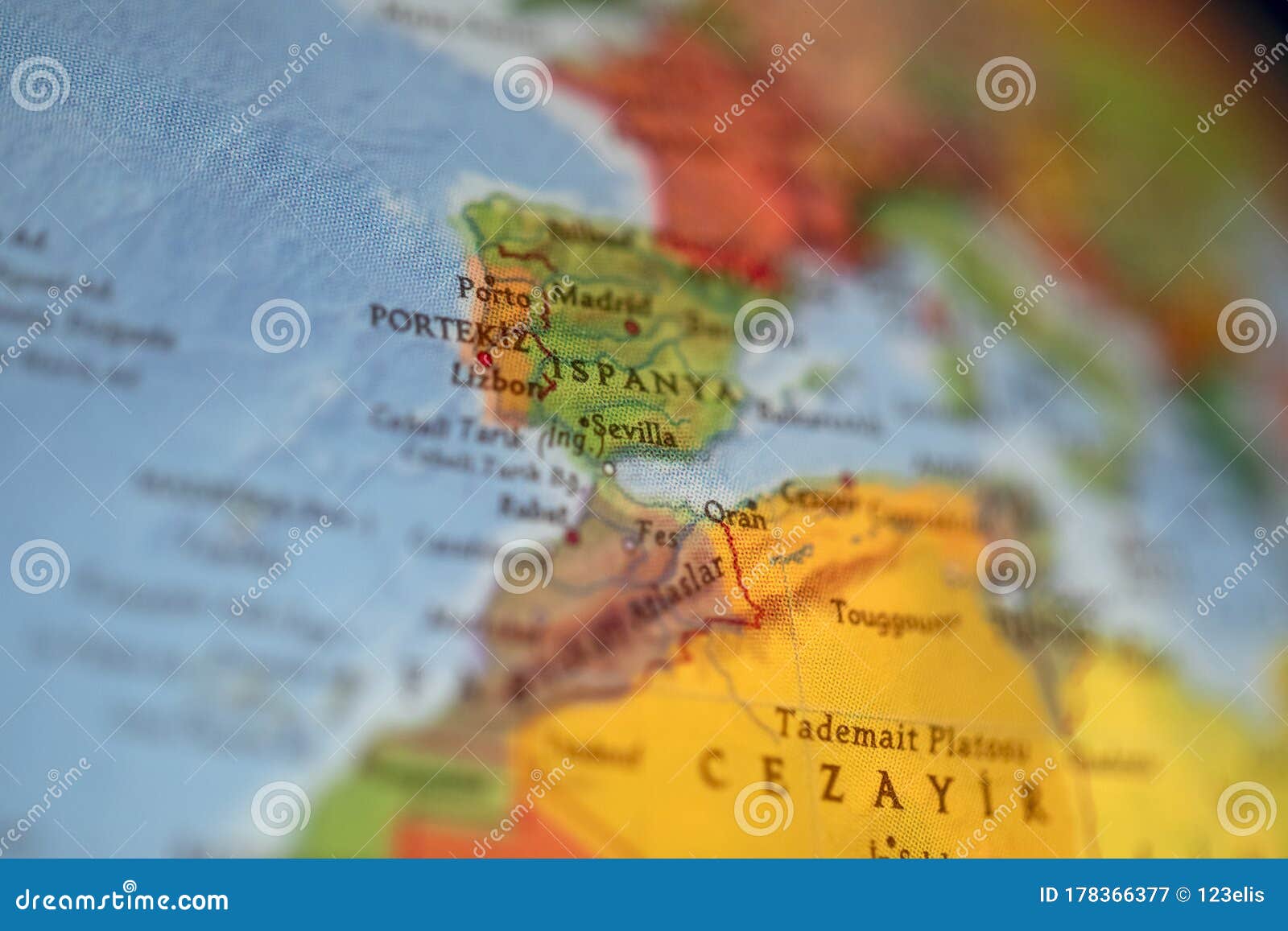 Mapa de Portugal e Espanha - Europa Destinos