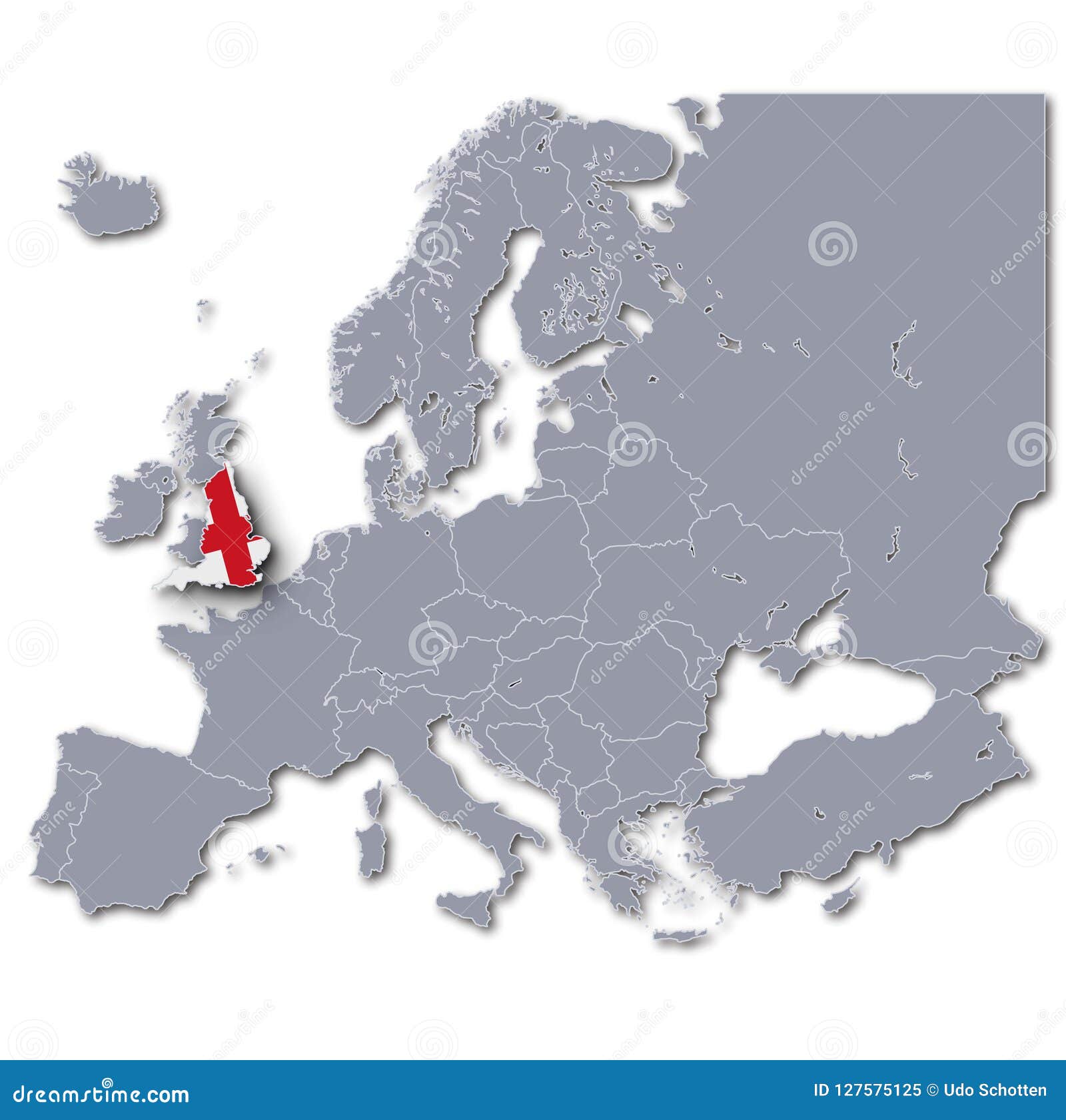 Inglaterra Mapa Europa | Mapa Fisico