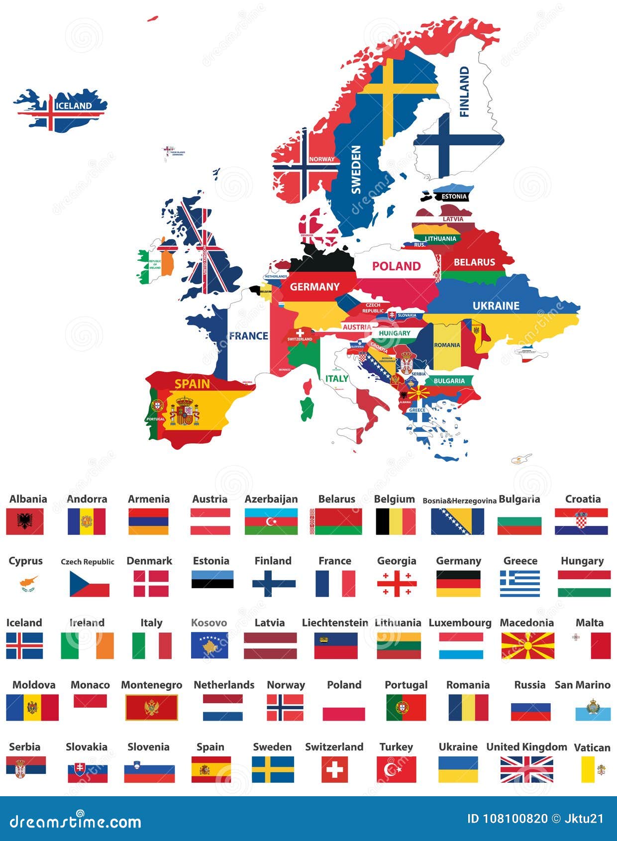 Bandeiras dos países da Europa 