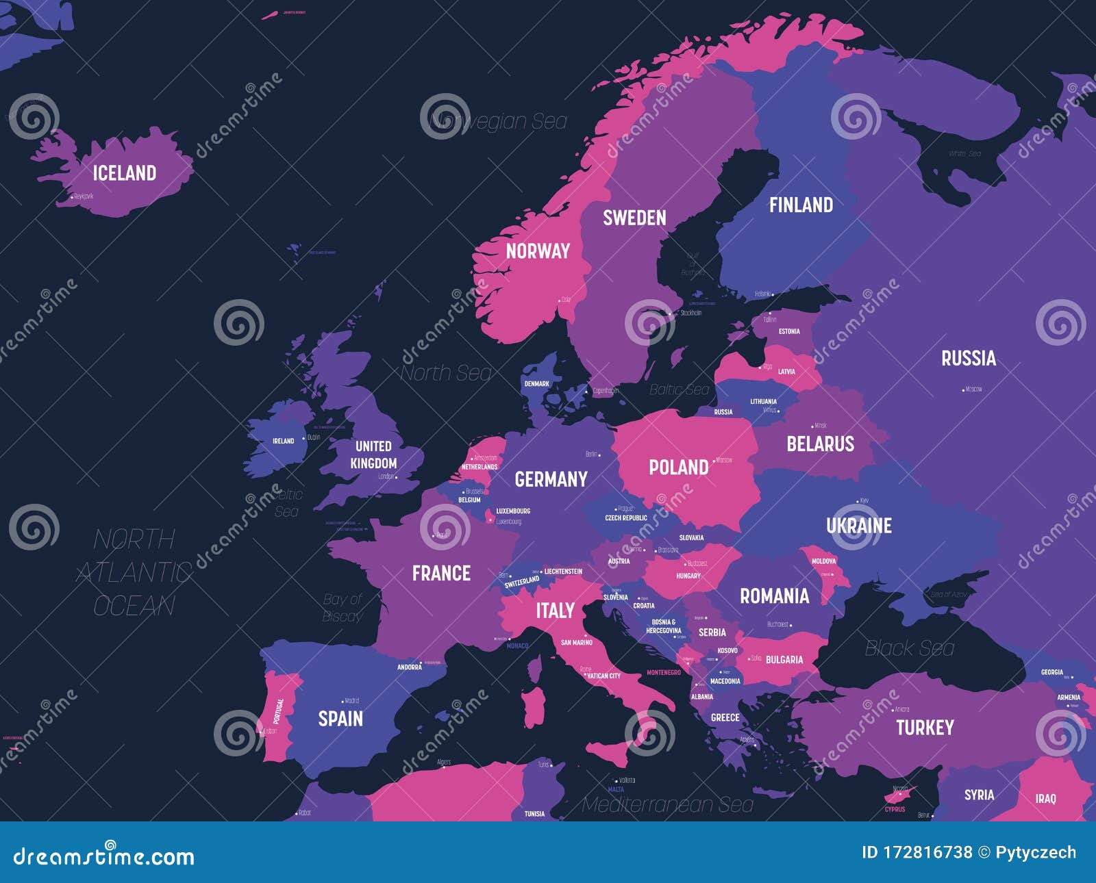 Ilustración de Mapa De Alta Calidad De Europa Con Fronteras De Regiones y  más Vectores Libres de Derechos de Europa - Continente - iStock