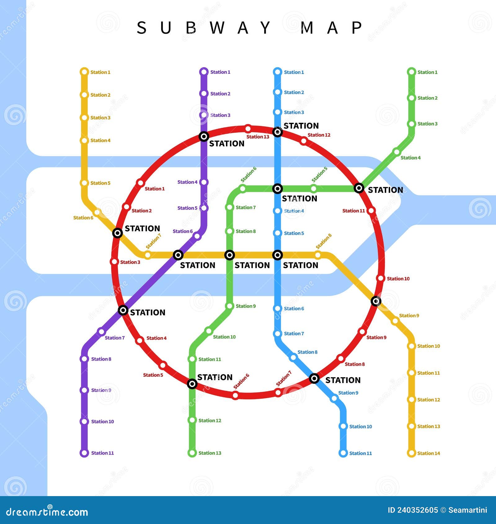Mapa De La Ciudad Del Metro O Metro Ilustración del Vector - Ilustración de  plano, suburbano: 240352605