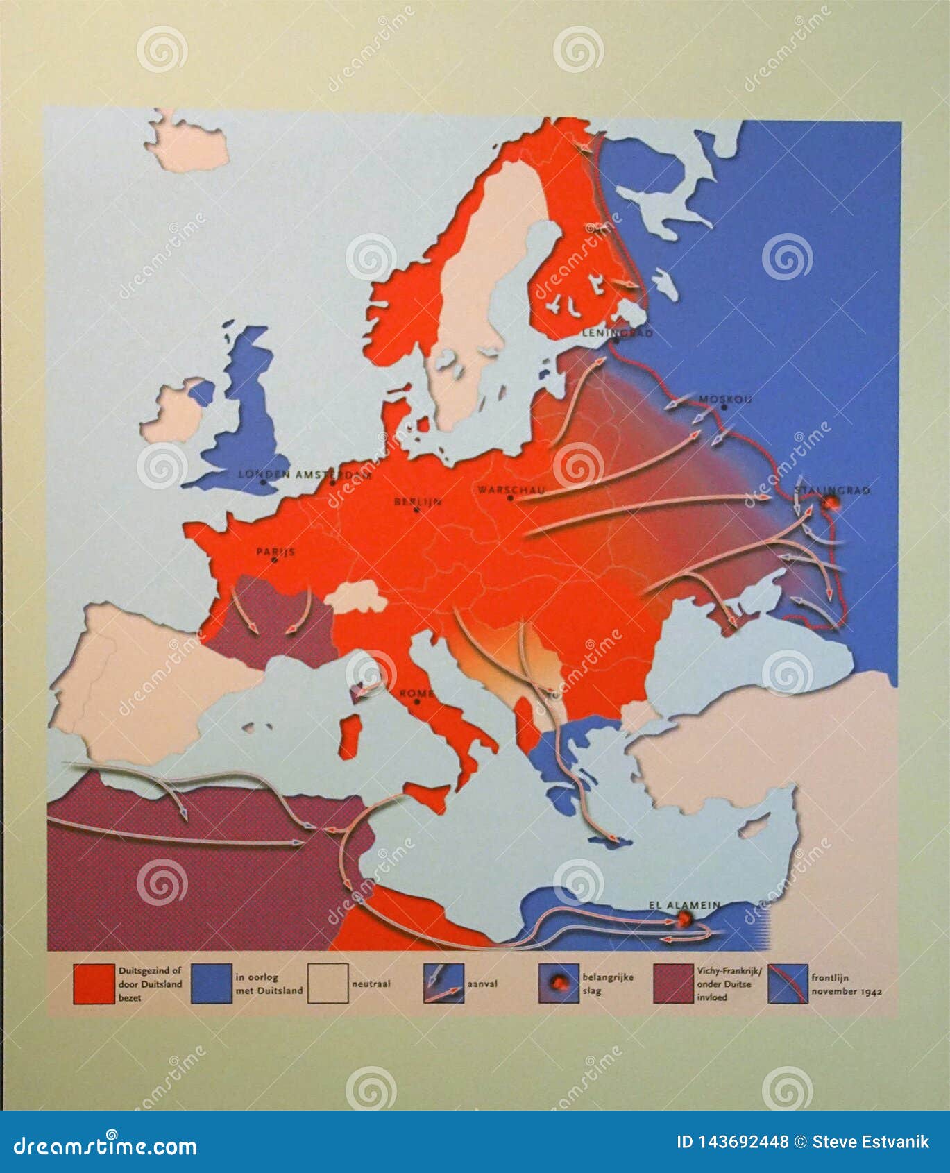 Mapa De Las Invasiones Y De Los Retratamientos De Alemania a Partir De 1940  a 1944, Segunda Guerra Mundial Foto de archivo editorial - Imagen de mundo,  arte: 143692448