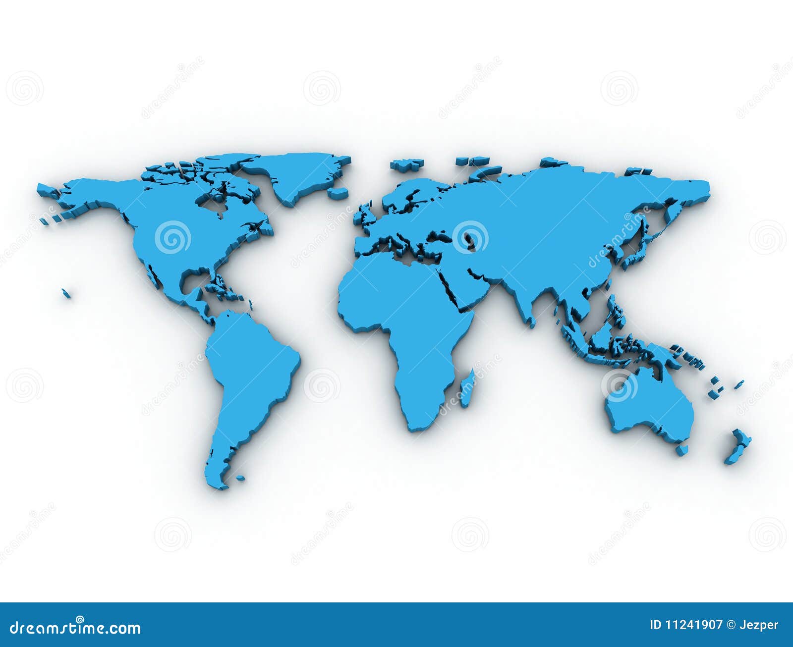 Mapa De Mundo 3d Fotografia De Stock Royalty Free Imagem 11241907