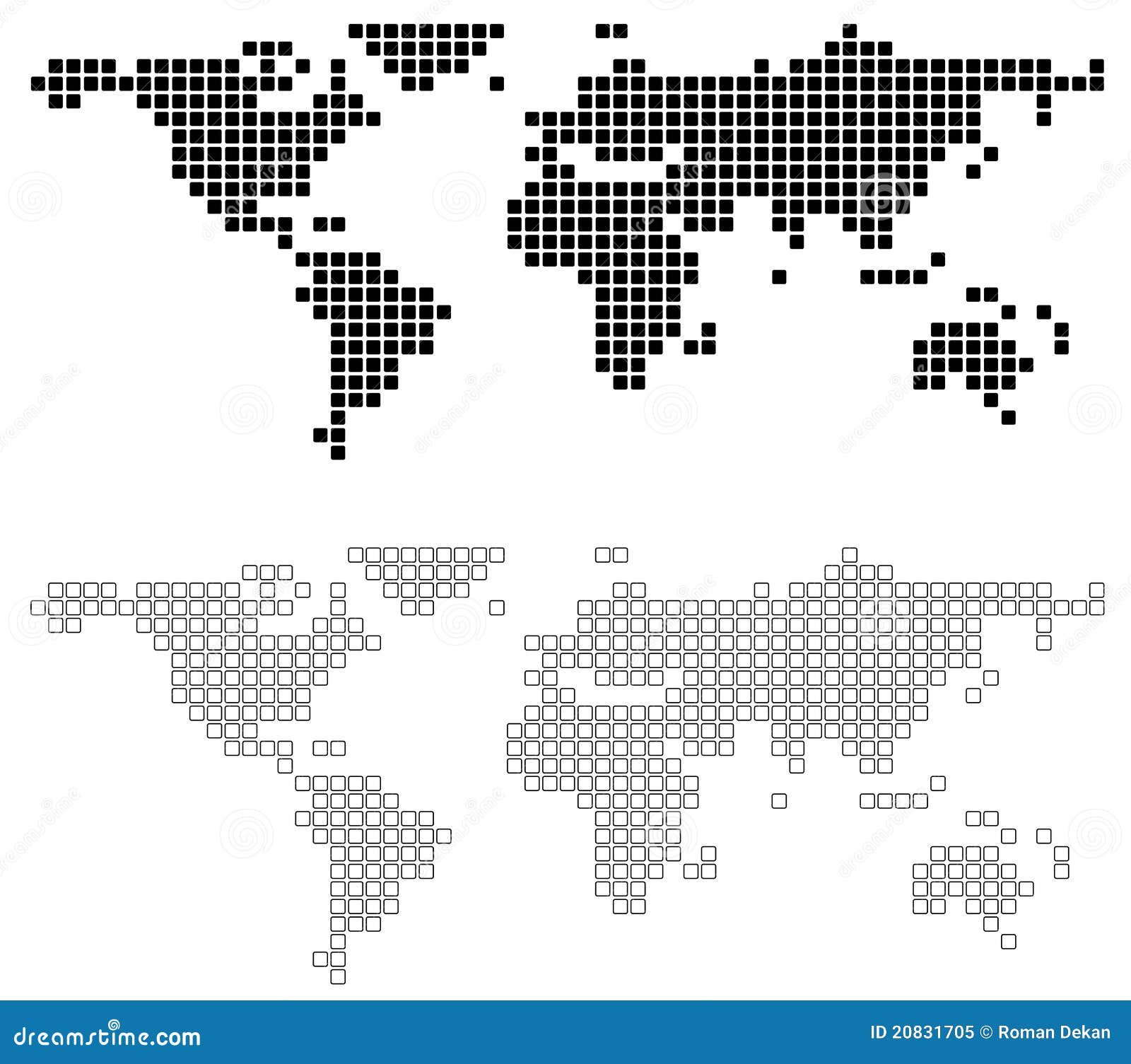 Mapa de mundo abstrato - ilustração do fundo, vetor