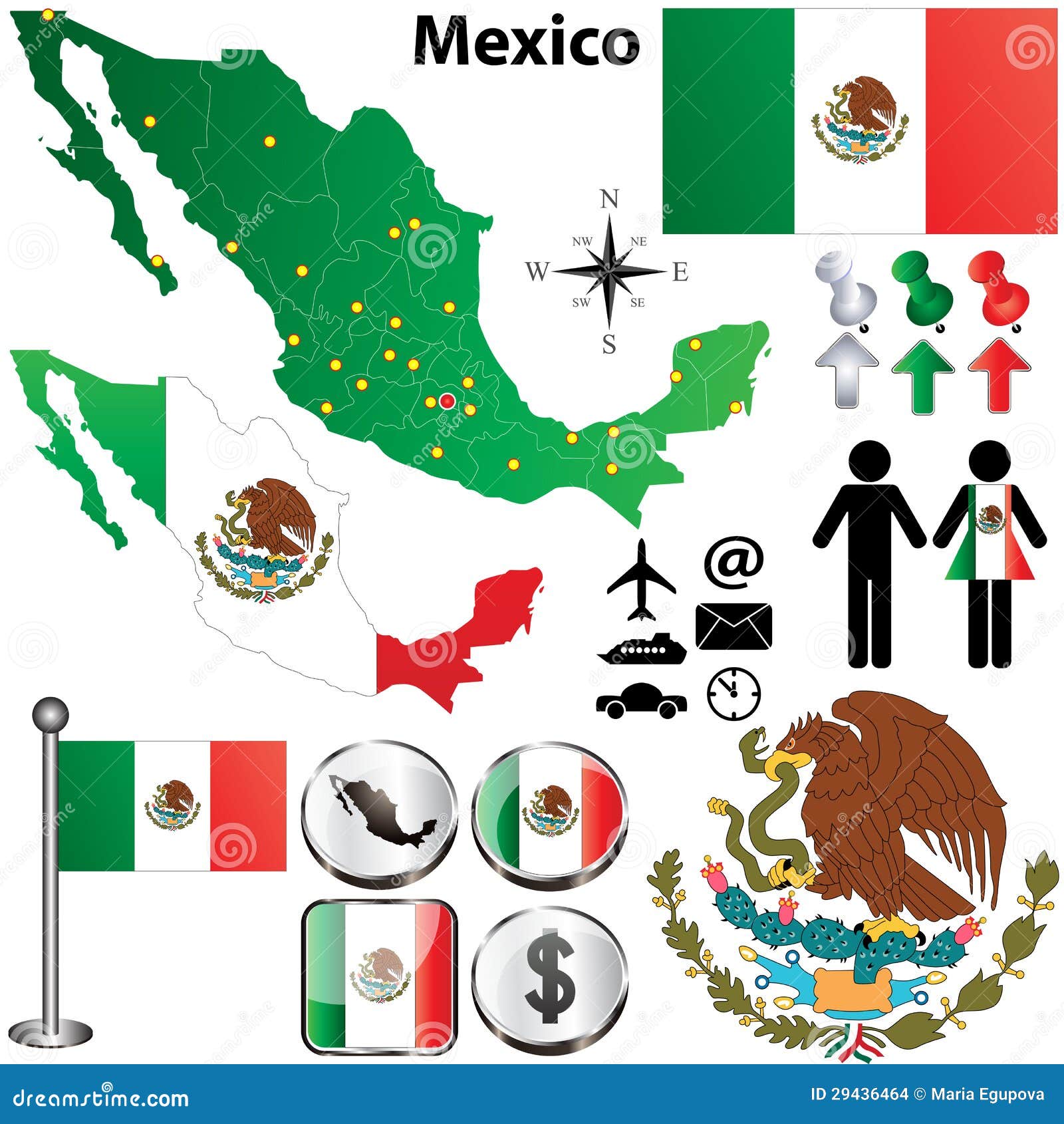 free clipart map of mexico - photo #35