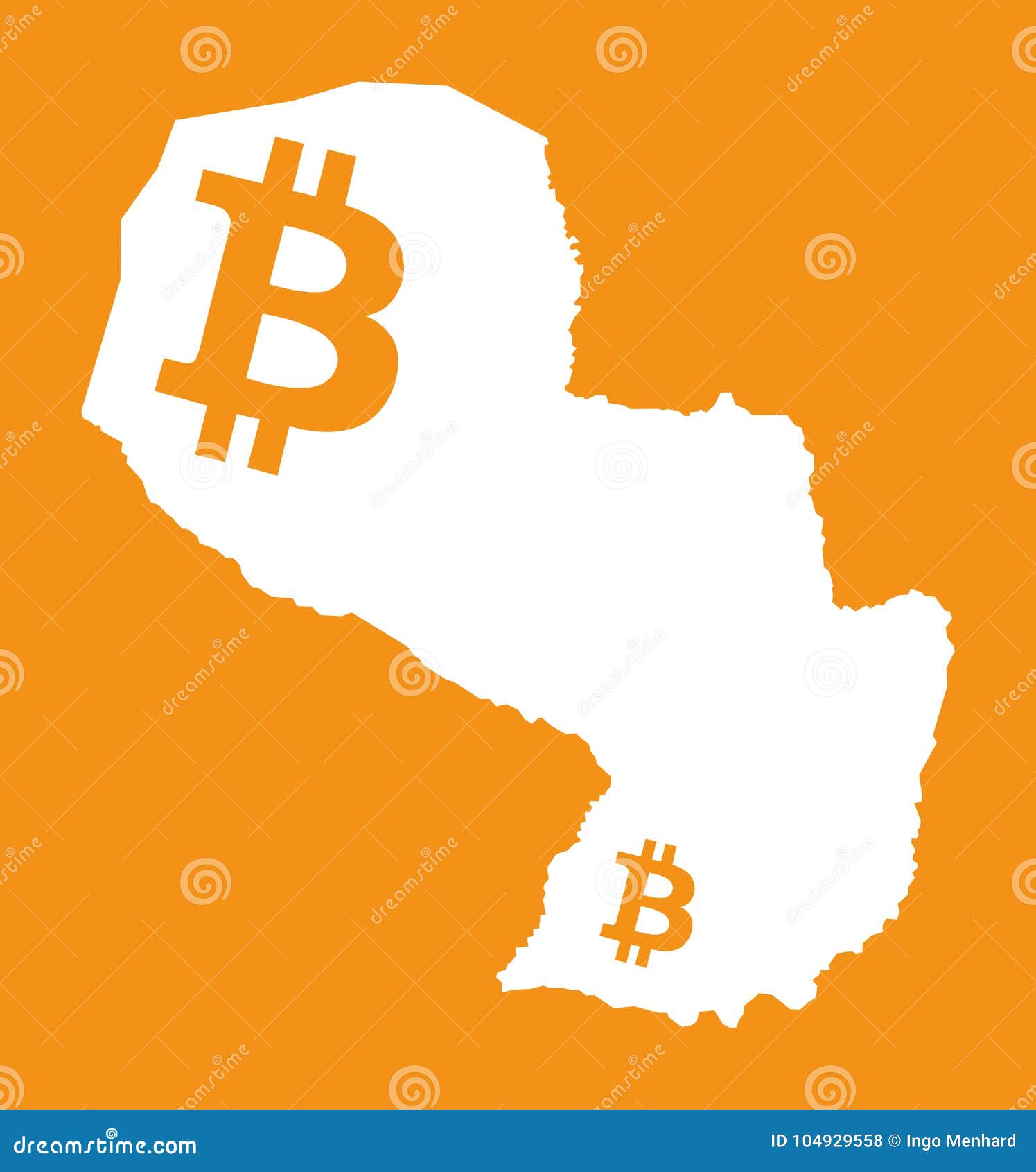 Mapa De Paraguay Con El Ejemplo Crypto Del Símbolo De Moneda Del Bitcoin  Ilustración del Vector - Ilustración de efectivo, dinero: 104929558