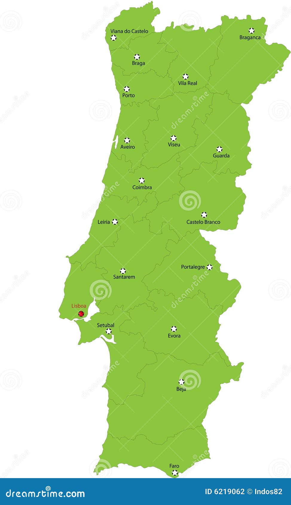 Mapa Vetorial Das Regiões Portugal imagem vetorial de martinova4© 441132914