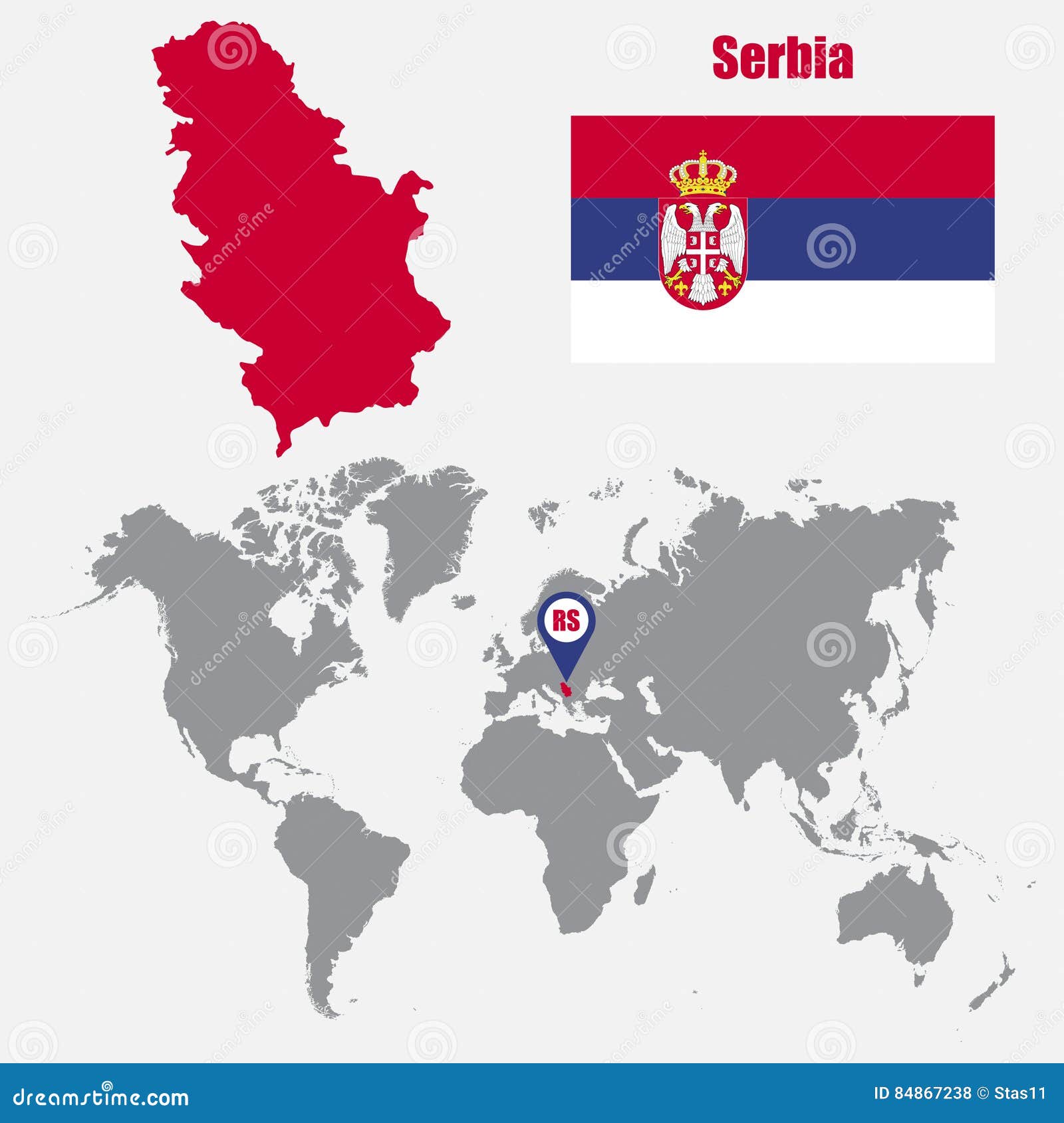 ¿Dónde está serbia en el mapa del mundo