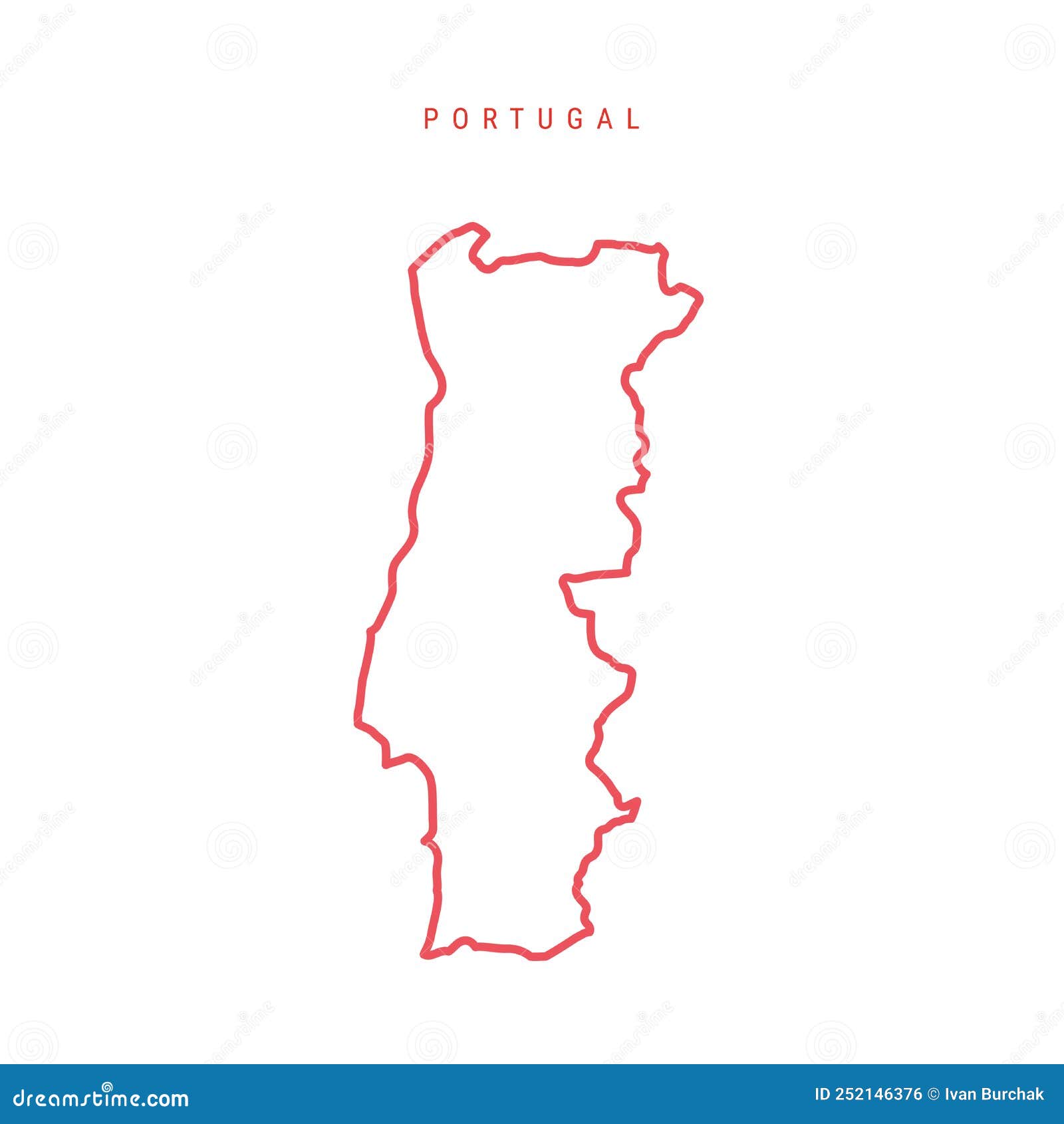 Portugal mapa ilustração vetorial detalhado mapa de portugal com