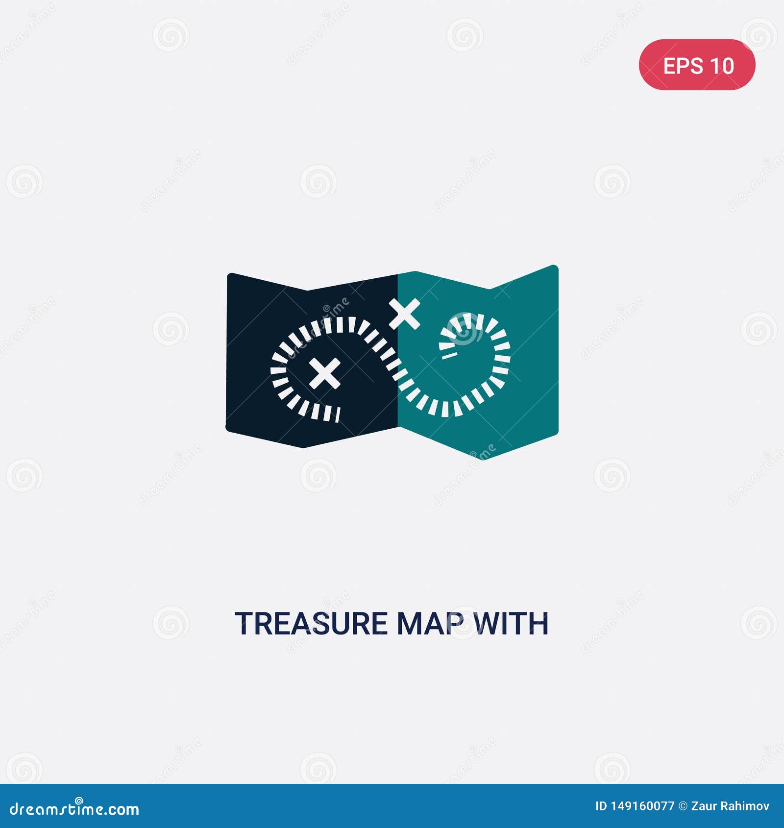 Mapa do tesouro - ícones de mapas e bandeiras grátis