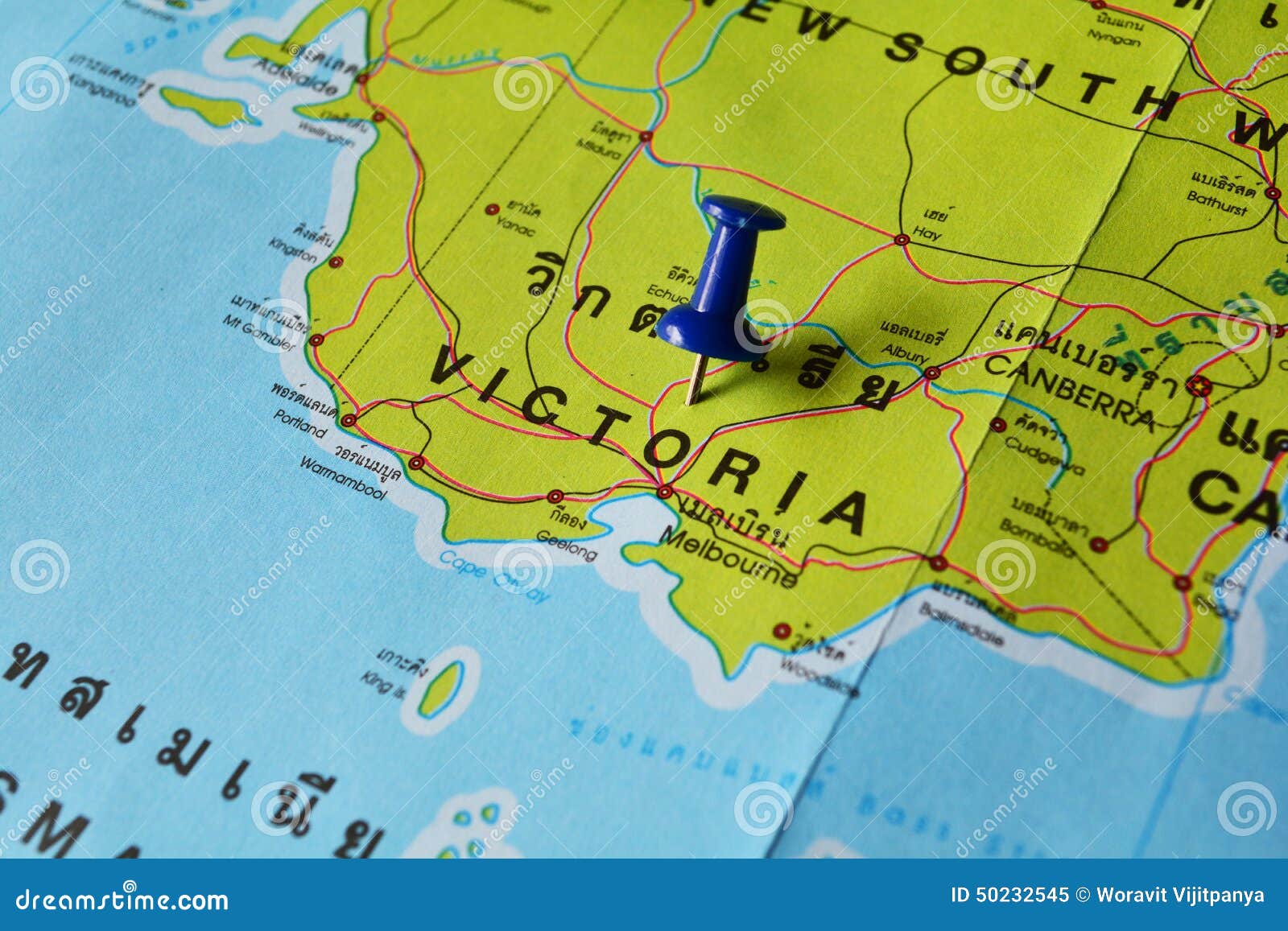 Mapa de Victoria imagen de archivo. Imagen de tasmania 50232545