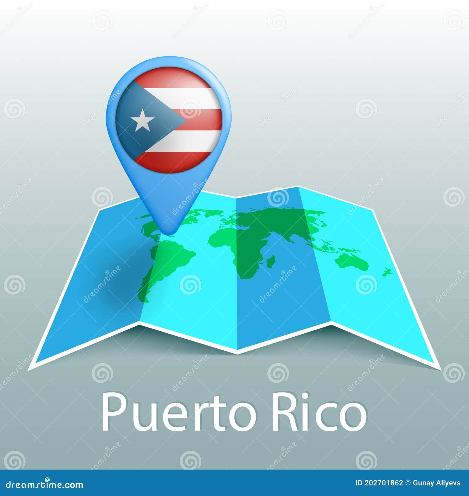 Mapa Del Mundo De La Bandera De Puerto Rico En Pin Con El Nombre Del Pais Ilustracion Del Vector Ilustracion De Redondo Indicador