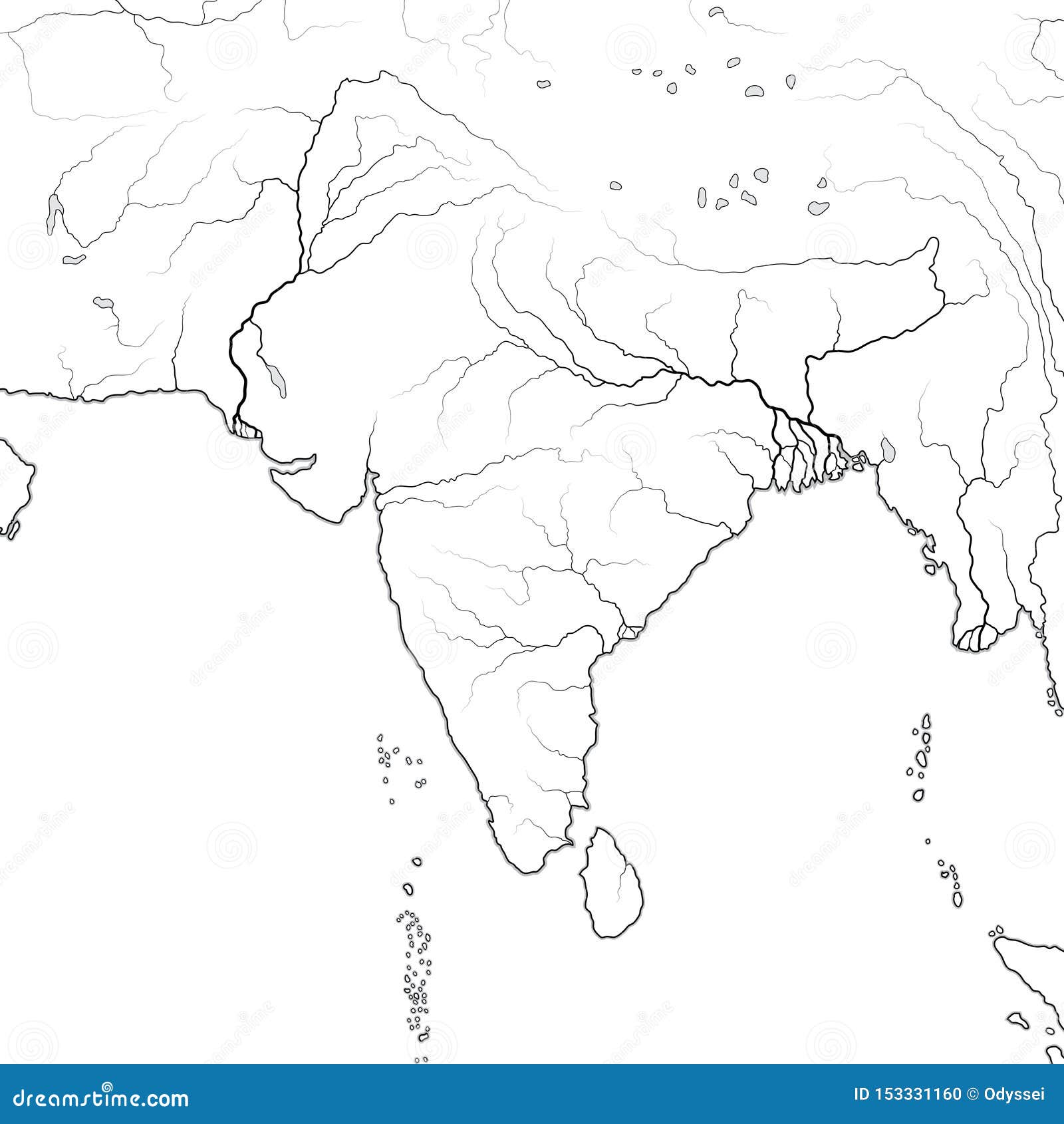 Отметить на контурной карте древнюю индию