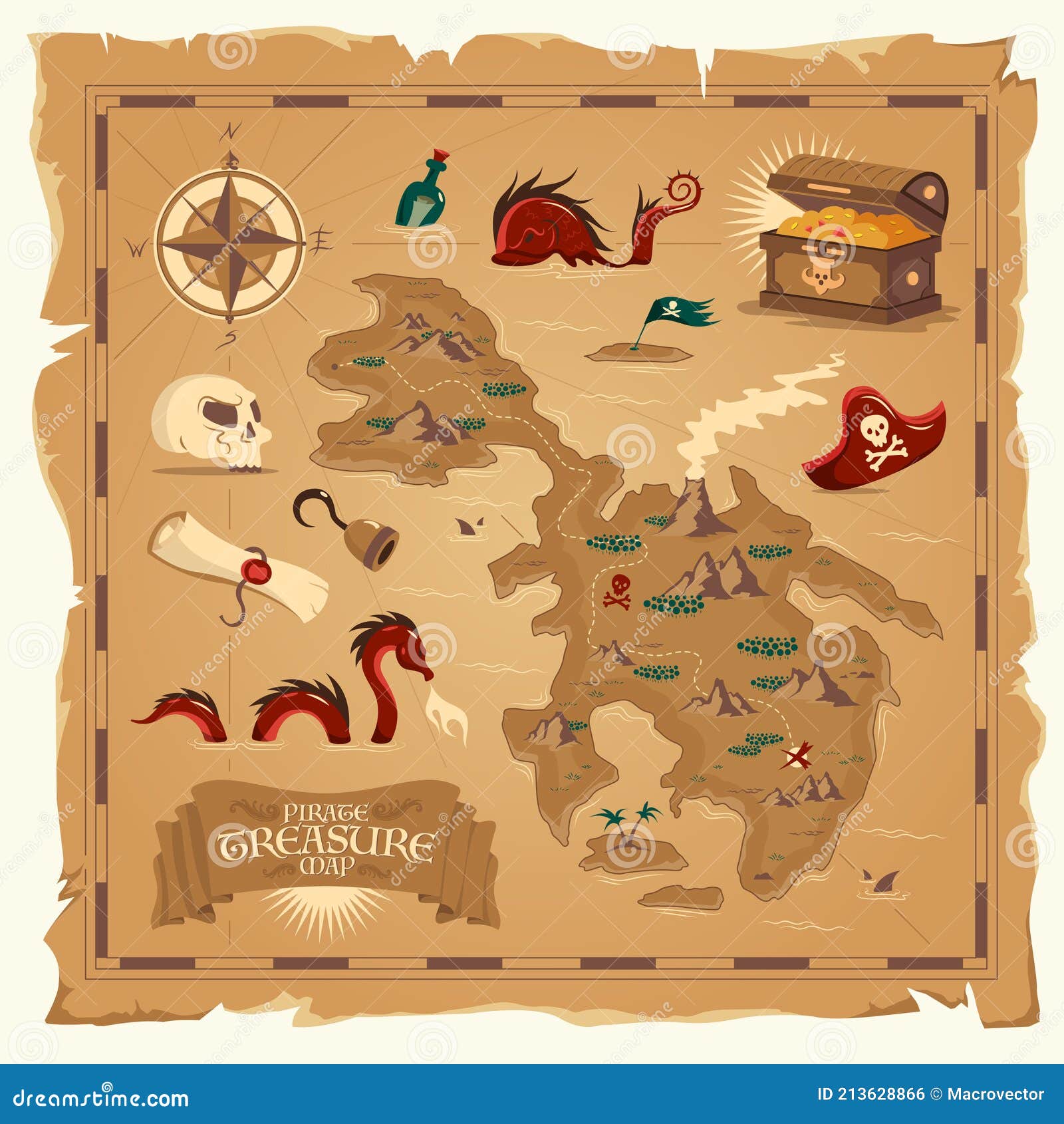 Fondo Pergamino Antiguo Que Muestra El Mapa Del Tesoro De Los Piratas En  Una Isla Foto E Imagen Para Descarga Gratuita - Pngtree