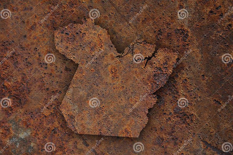Mapa Do Para Em Rusty Metal Foto de Stock - Imagem de moagem, textura