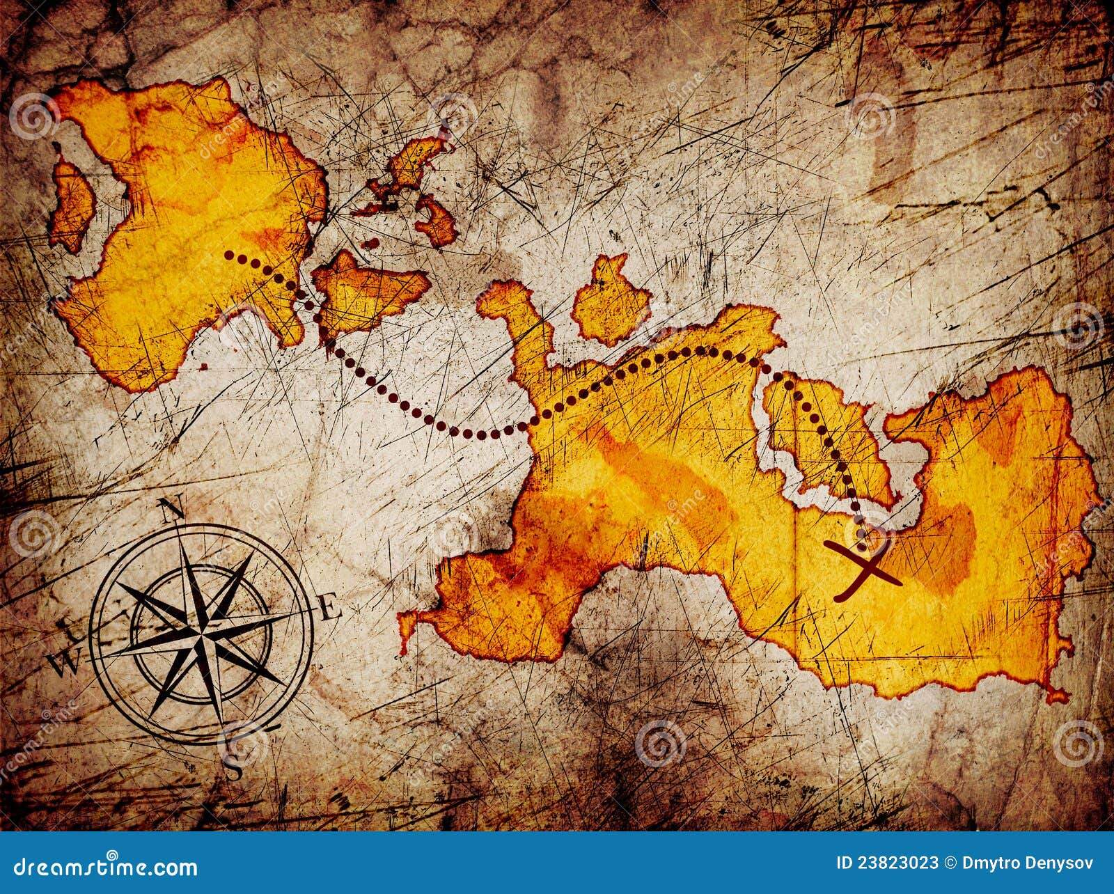 Mapa do tesouro imagem de stock. Imagem de escrita, compasso