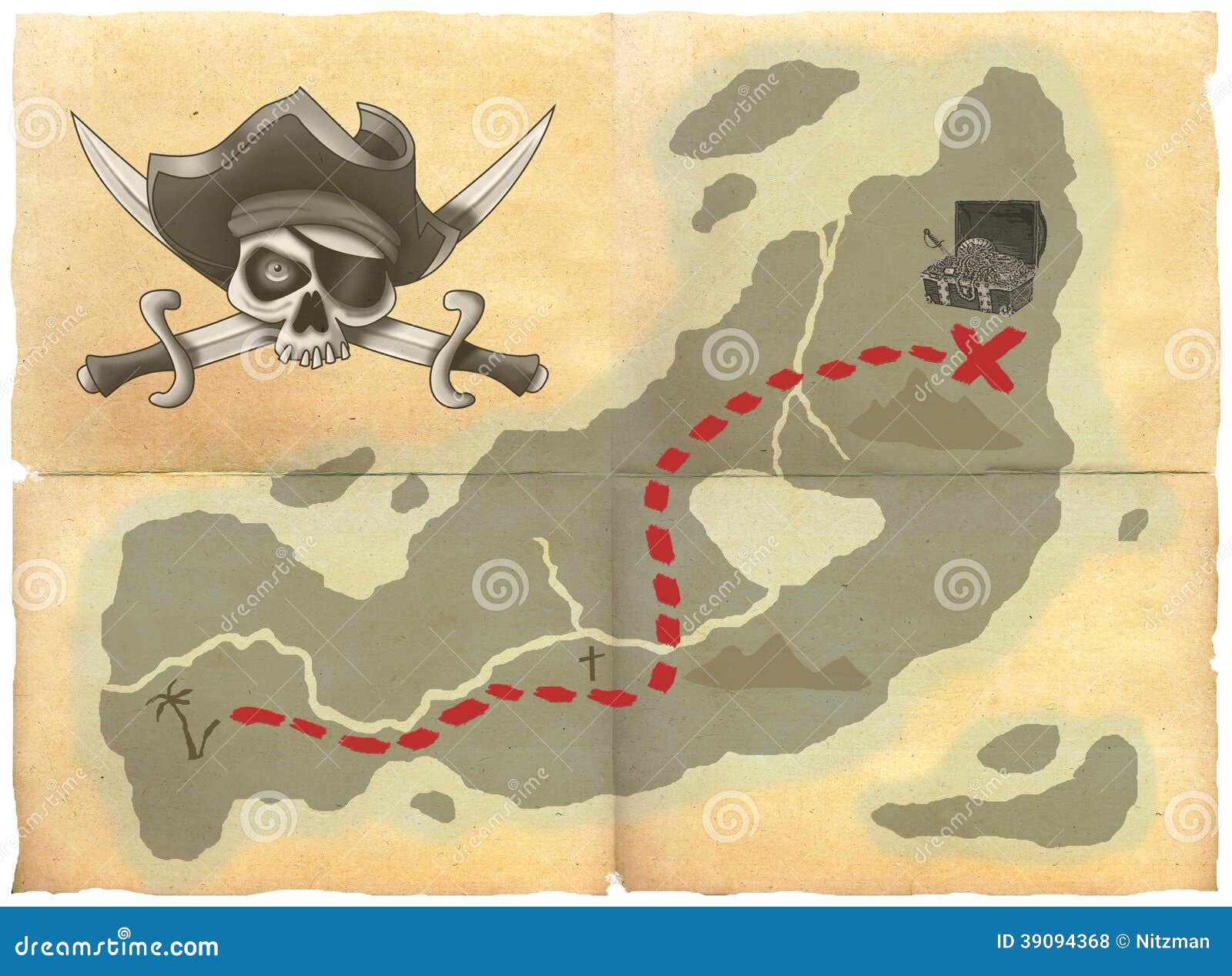 Mapa, De, Tesouro, Ilha, Mapa Tesouro, Bebê, Mapa, Ilustração, De