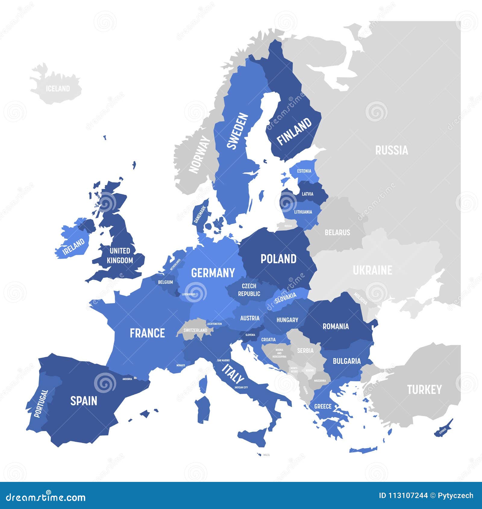 Bandeira da união europeia (ue) e adesão no fundo do mapa da