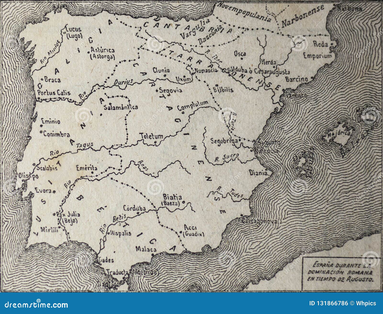 Portugal Romano - «Mapa de quase todas as cidades romanas, que