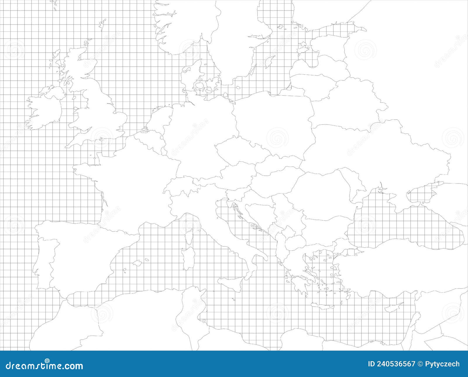 Mapa En Blanco De Esquema Simple De Europa Ilustraci N Del Vector Ilustraci N De Detalle