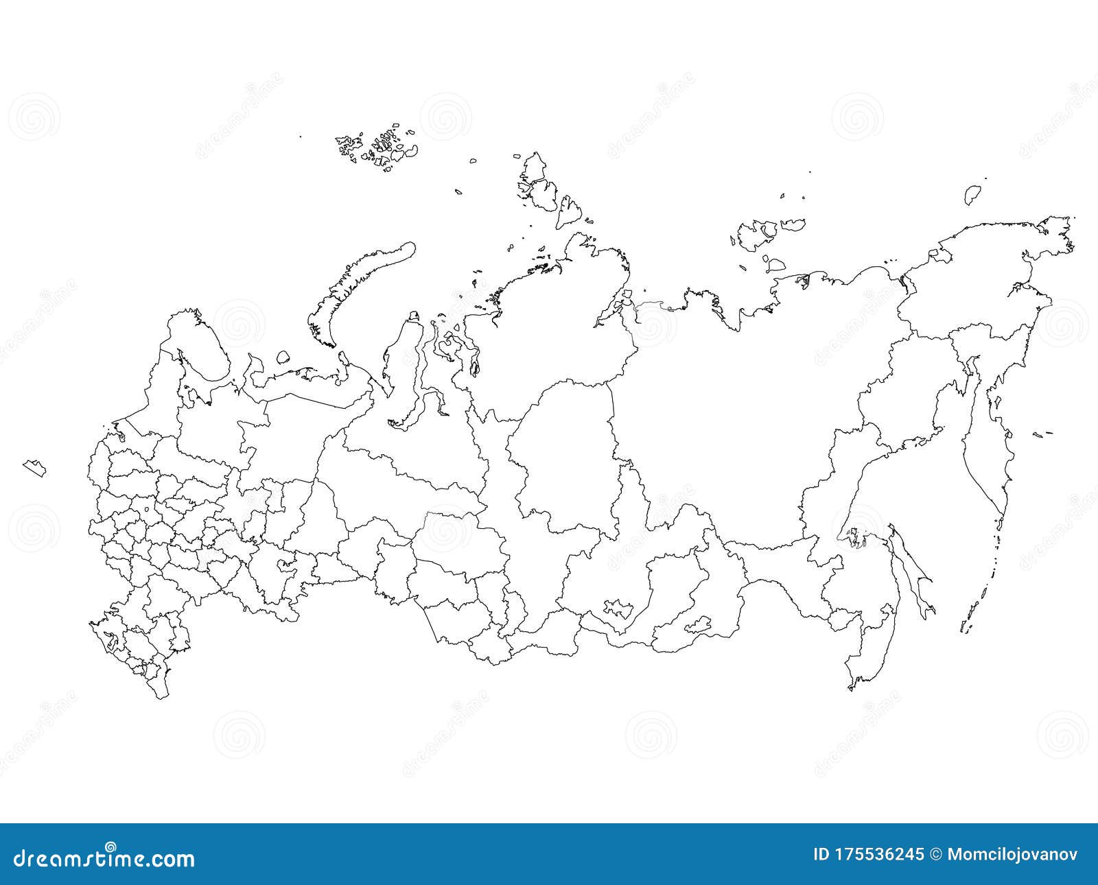 Mapa de cores retro de Federação Russa imagem vetorial de Cartarium©  111970284