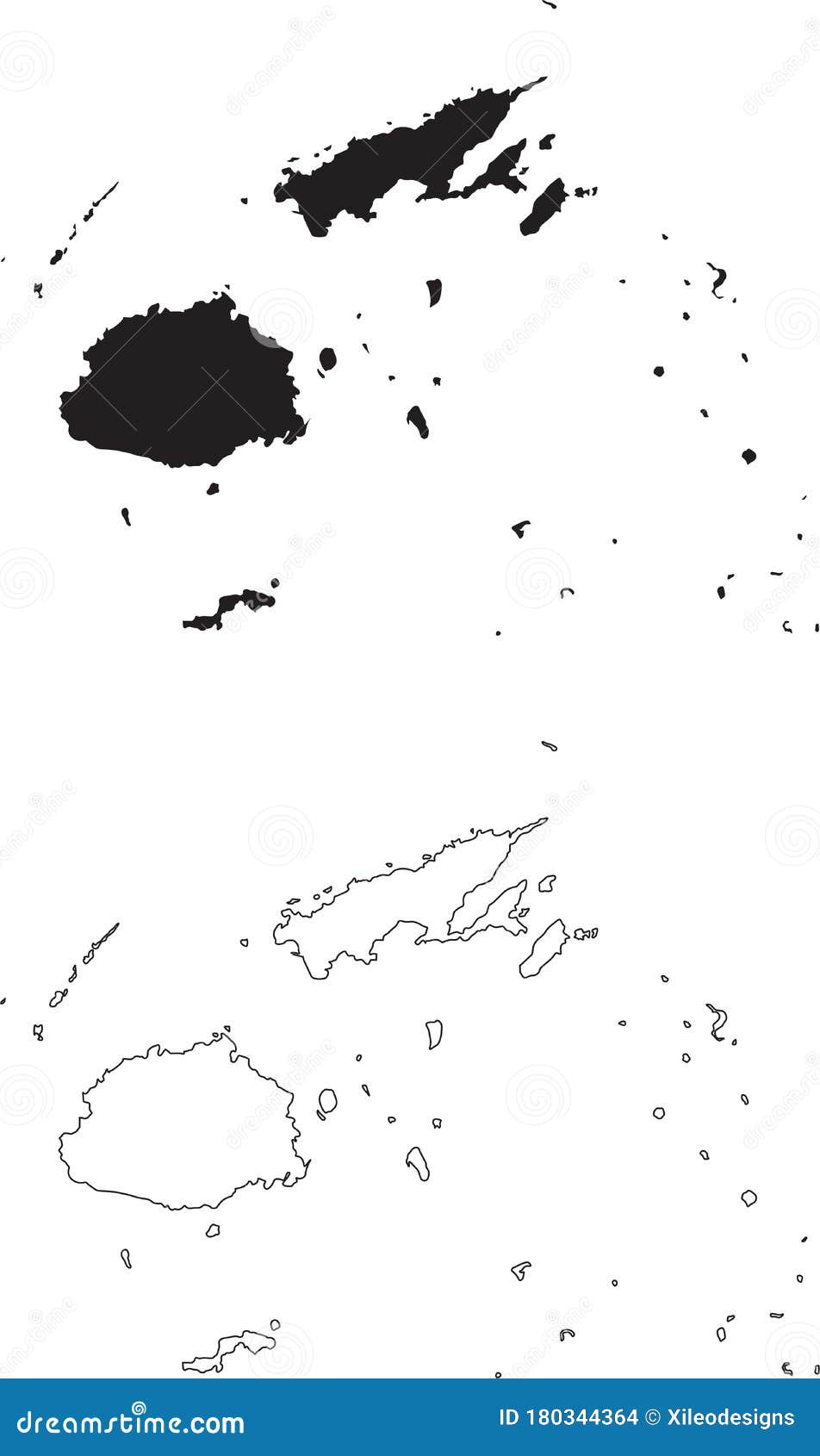 Vetores de Mapa De Portugal Contorno Azul Detalhado E Silhueta