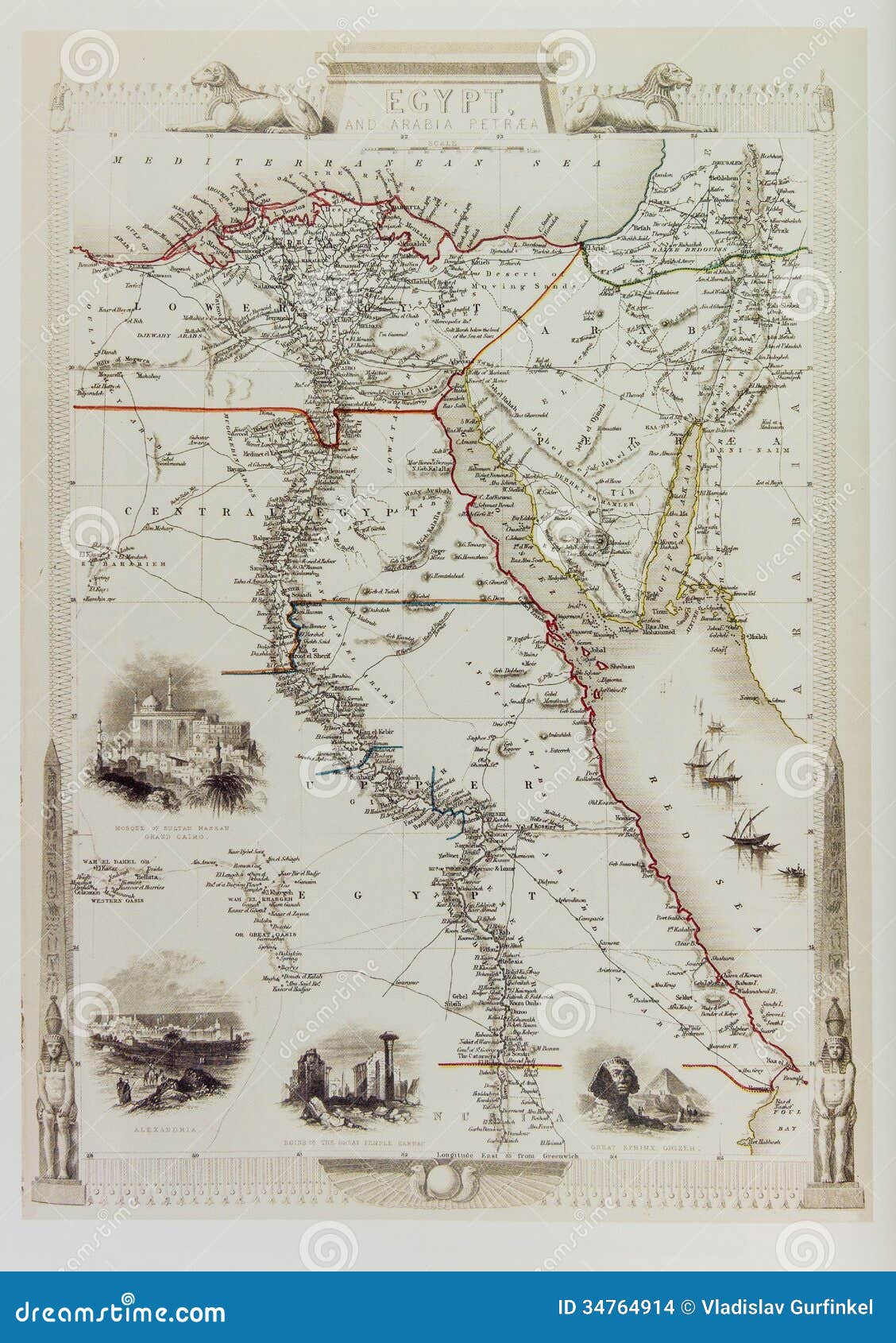 Mapa Histórico De Egipto Y Arabia Foto de archivo - Imagen de herencia,  documento: 34764914, image size:1128x1690
