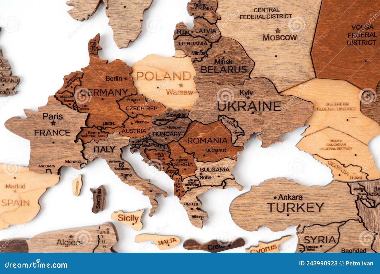 Mapa Europa Politico de parede